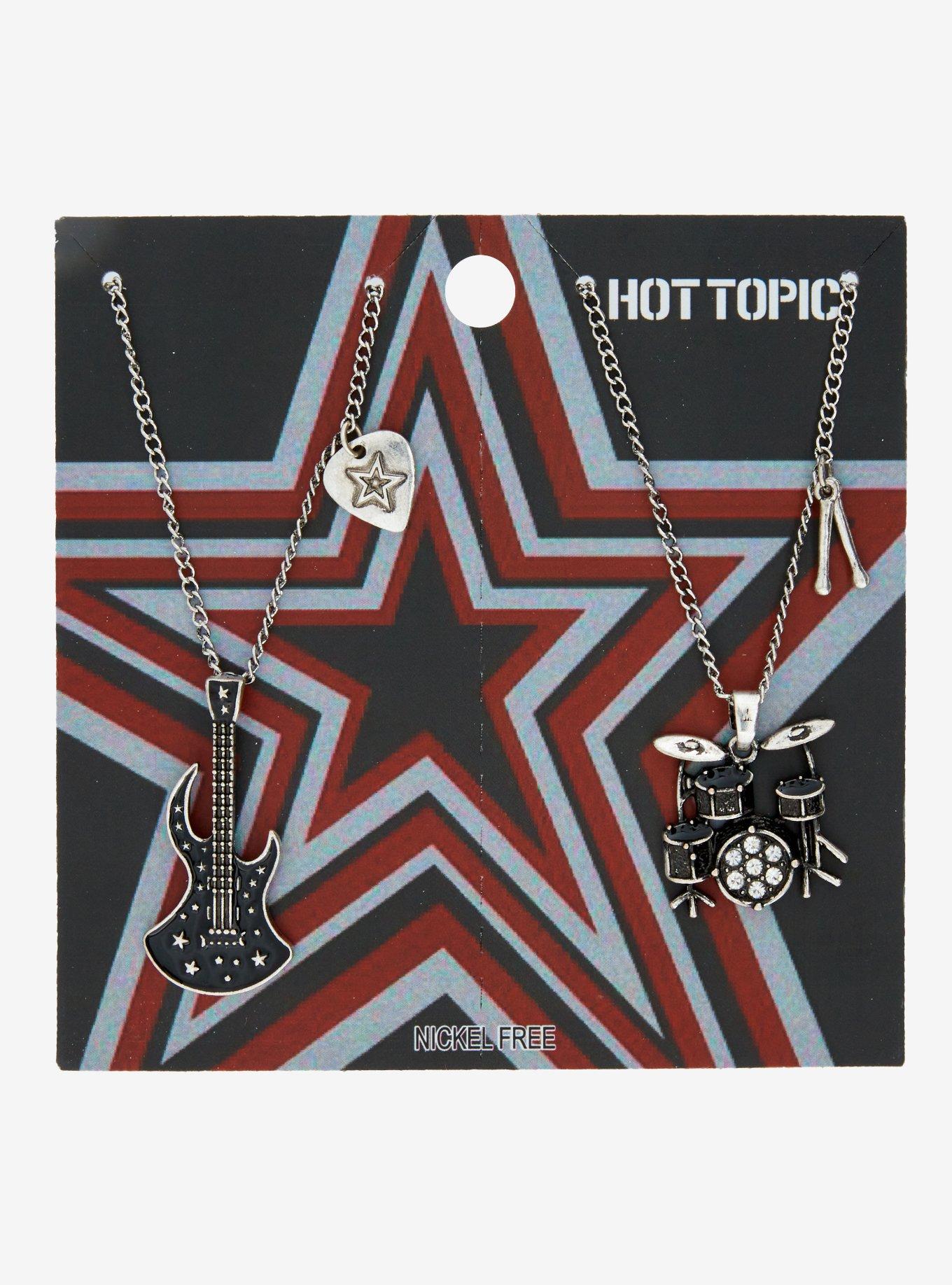Drum Set Guitar Best Friend Necklace Set, , hi-res