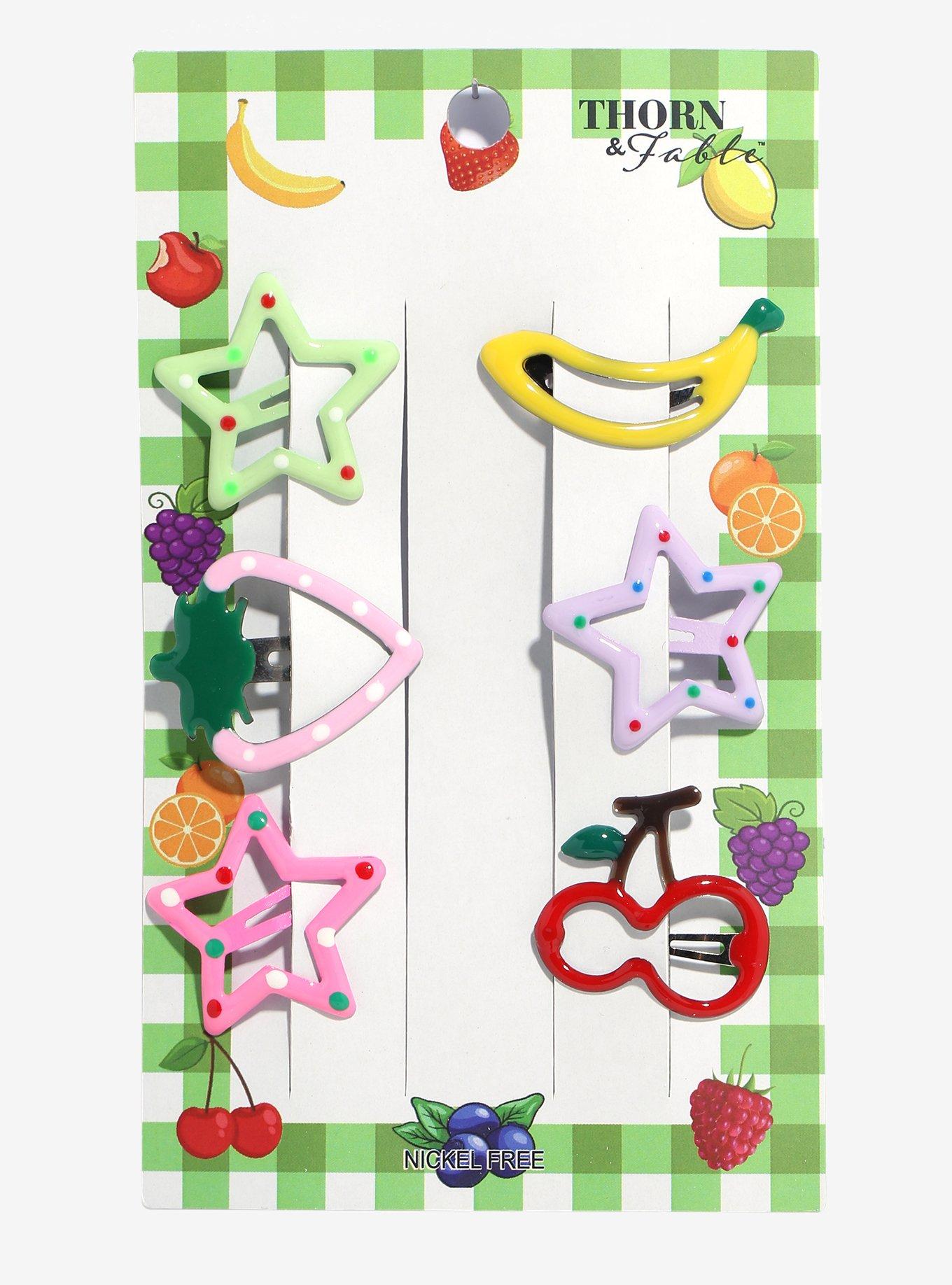Thorn & Fable Fruit Star Hair Clip Set, , hi-res