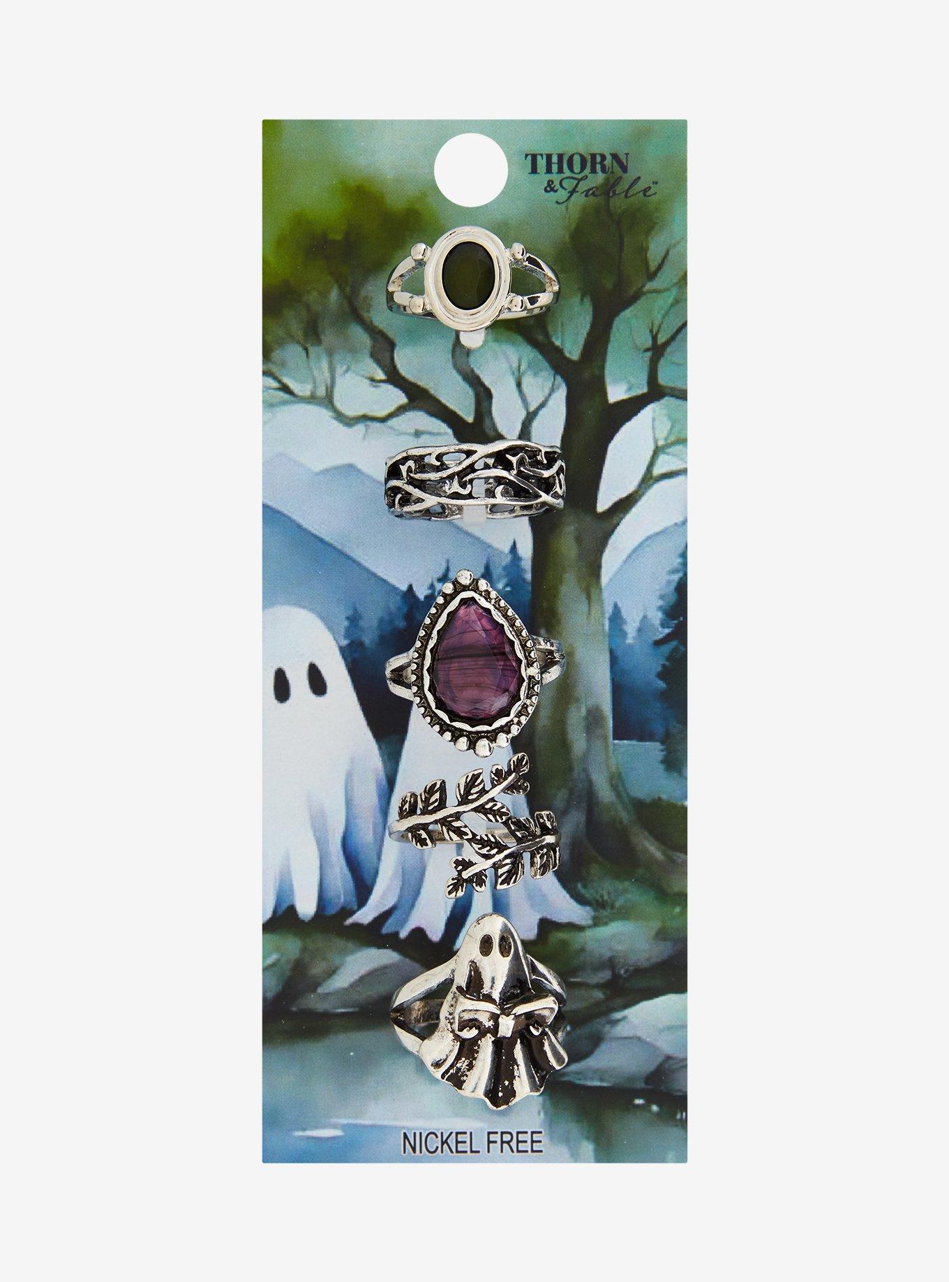 Thorn & Fable Ghost Reading Stone Ring Set, , hi-res