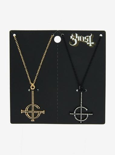 Ghost Bling Grucifix Best Friend Necklace Set | Hot Topic