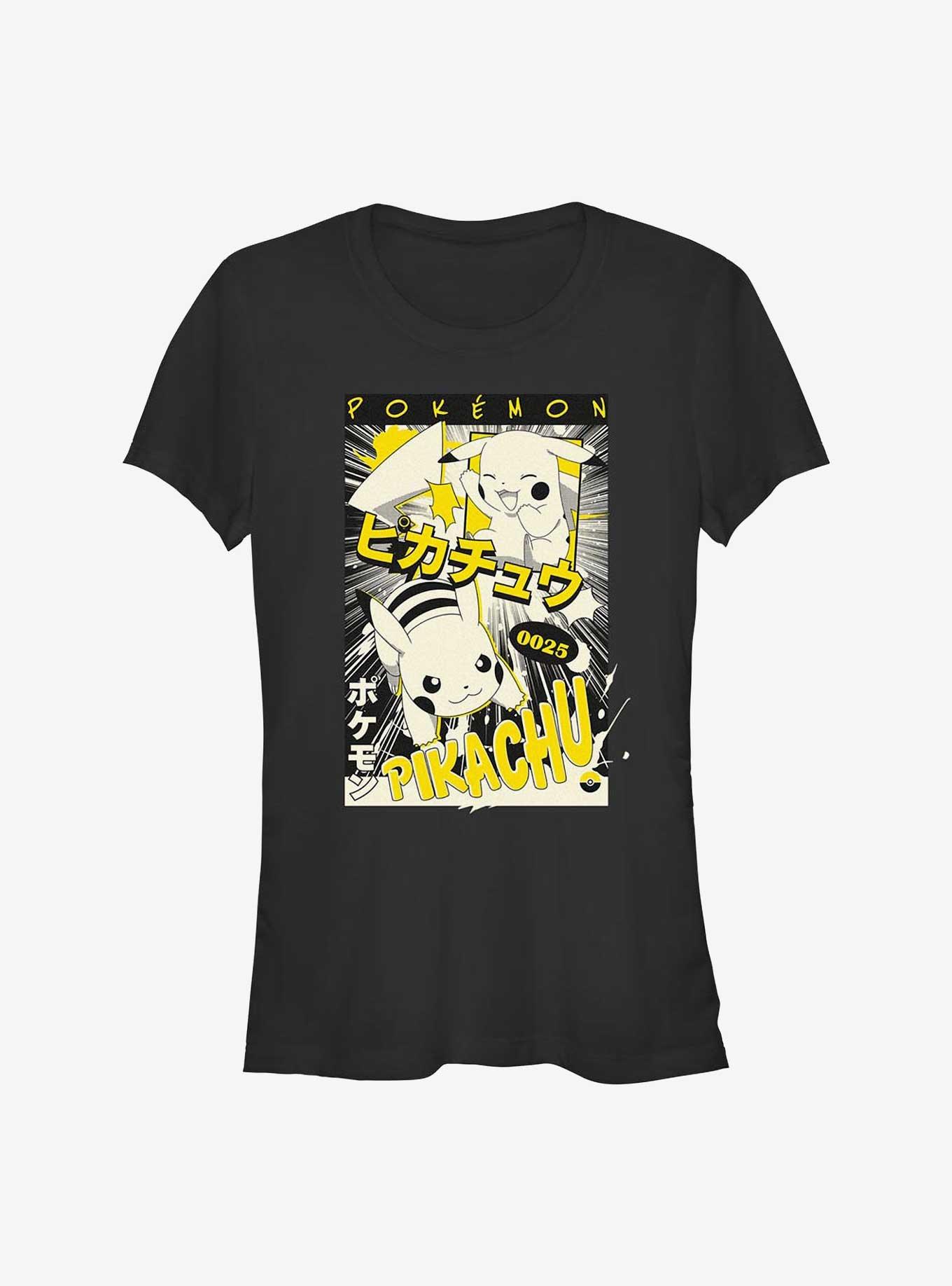Pokemon Poster Pikachu Manga Girls T-Shirt, , hi-res