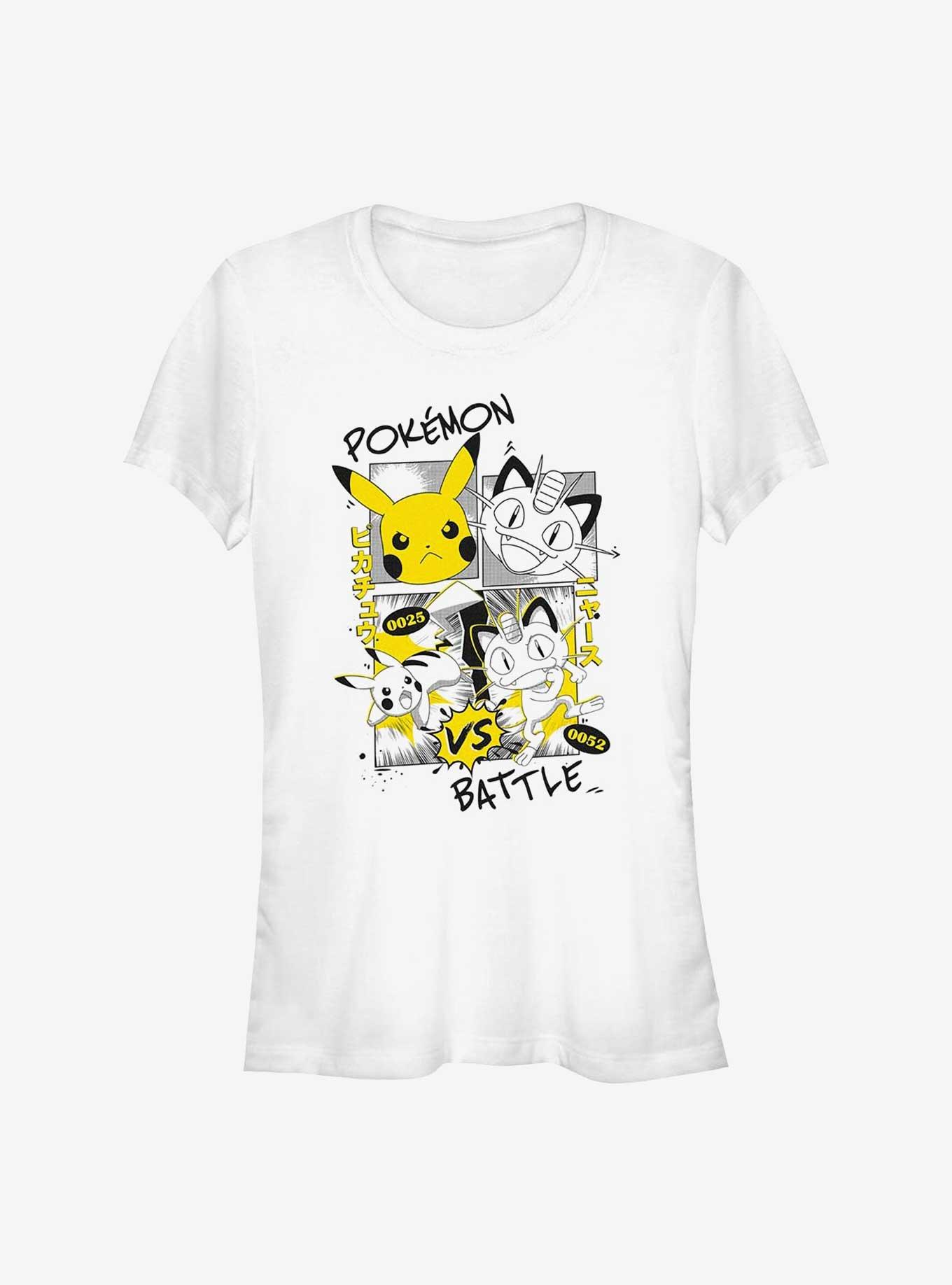 Pokemon Pikachu Meowth Girls T-Shirt, WHITE, hi-res