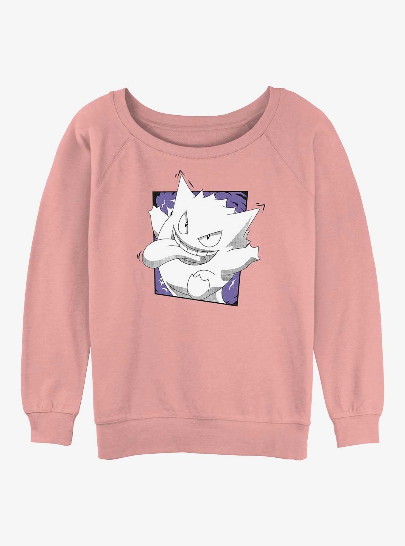 Pokemon Gengar Passing Through Girls Slouchy Sweatshirt, , hi-res