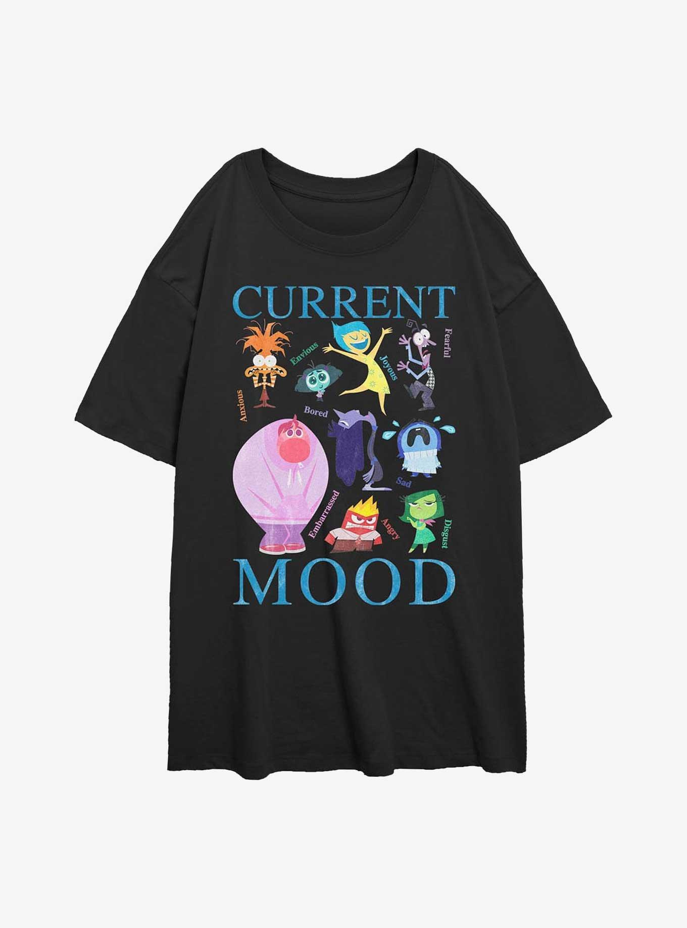 Disney Pixar Inside Out 2 Current Womens Oversized T-Shirt, BLACK, hi-res