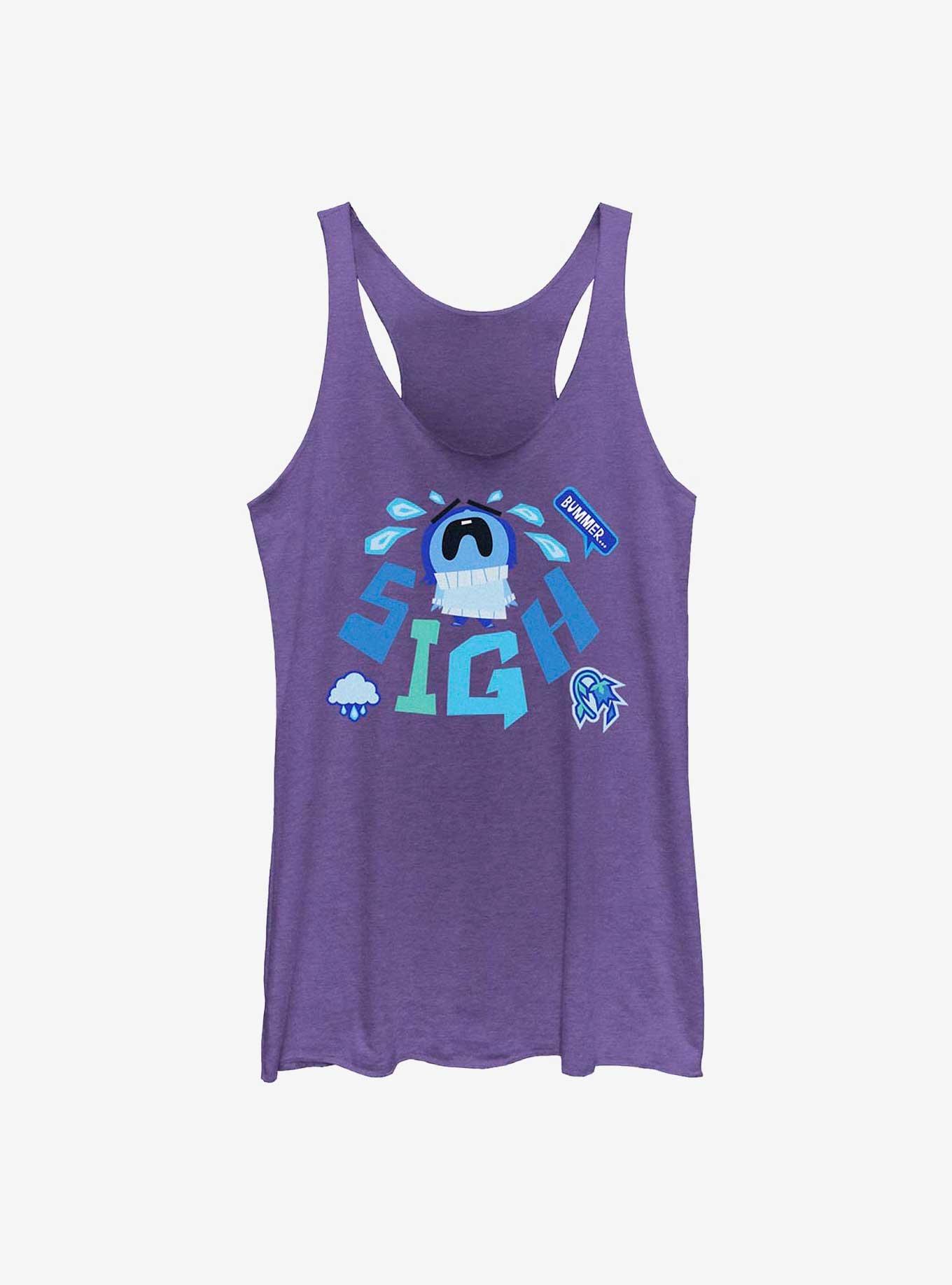 Disney Pixar Inside Out 2 Bummer Sigh Womens Tank Top, PUR HTR, hi-res