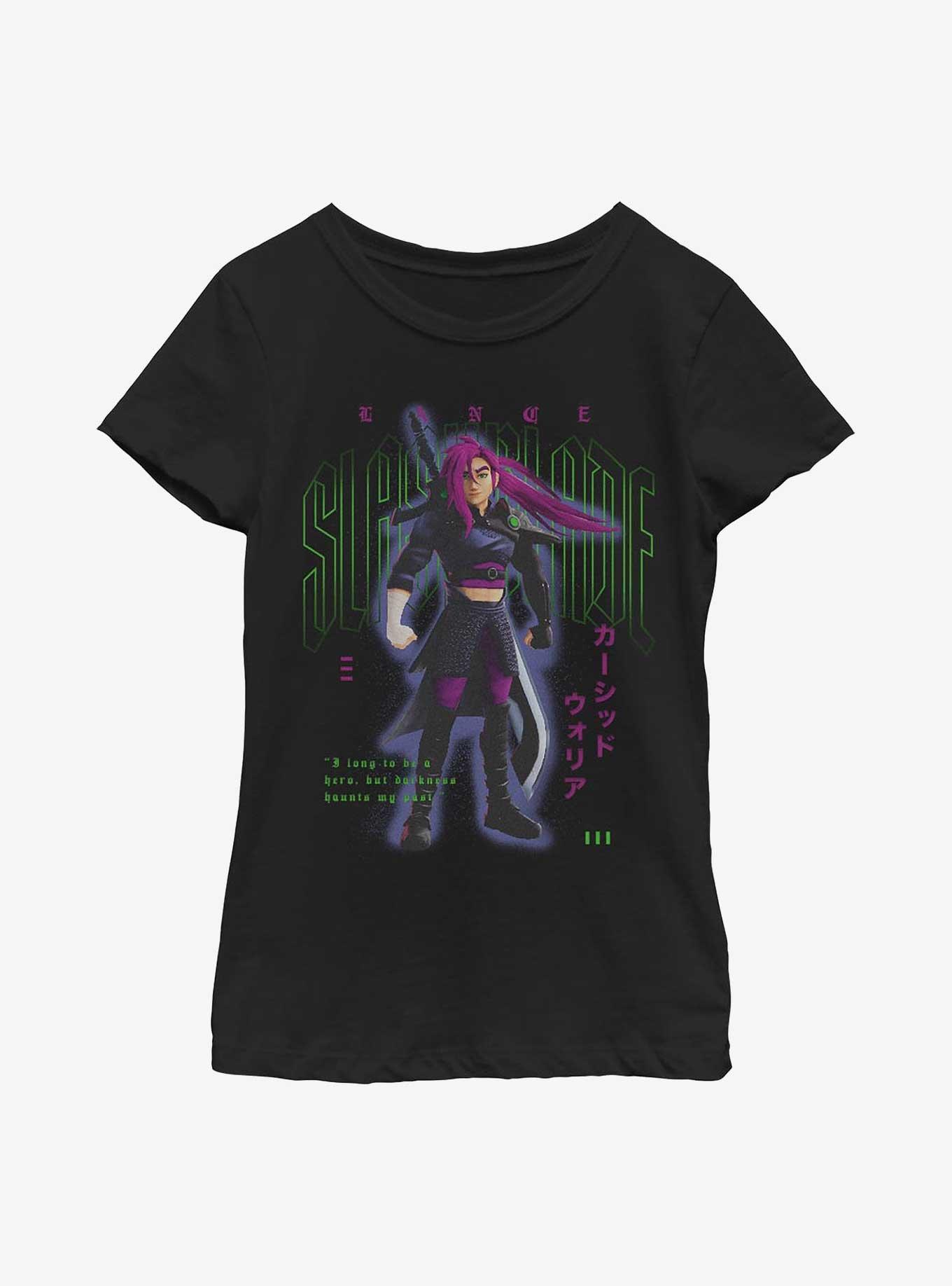 Disney Pixar Inside Out 2 Cursed Warrior Youth Girls T-Shirt, BLACK, hi-res