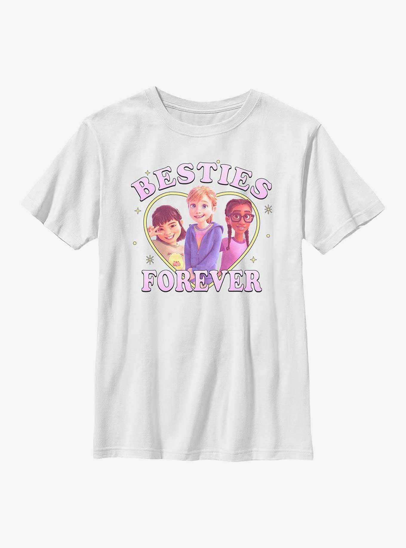 Disney Pixar Inside Out 2 Three Besties Forever Youth T-Shirt, WHITE, hi-res