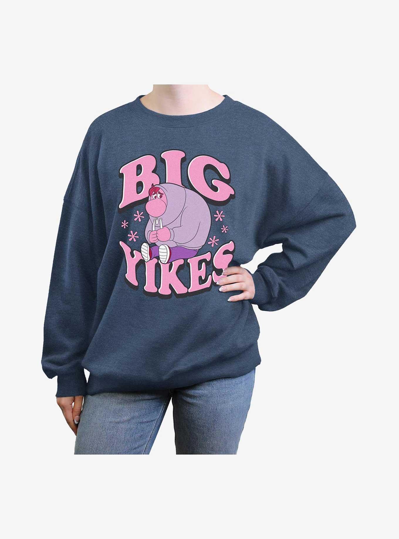 Disney Pixar Inside Out 2 Big Yikes Womens Oversized Sweatshirt, BLUEHTR, hi-res