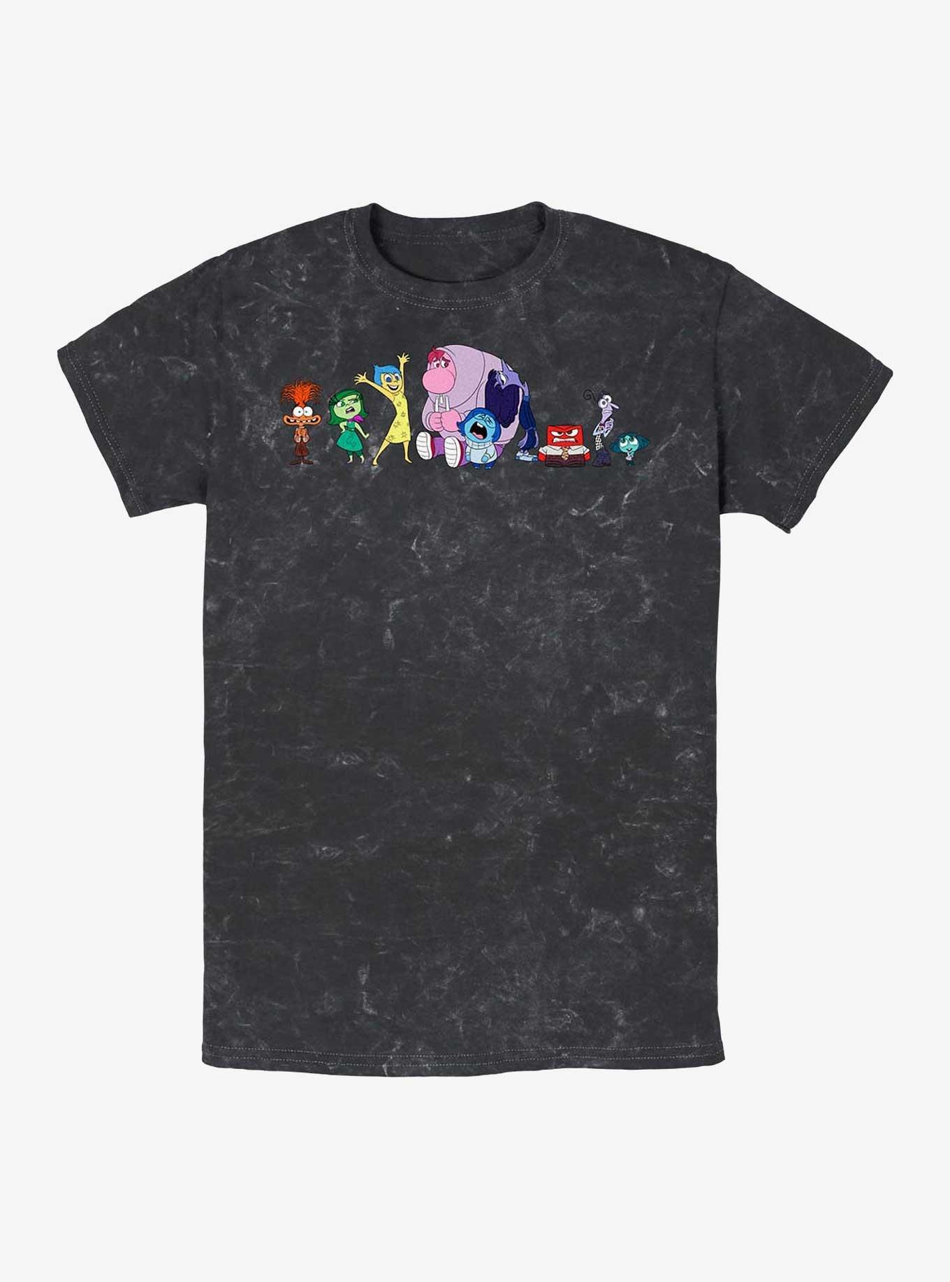 Disney Pixar Inside Out 2 All Emotions Mineral Wash T-Shirt, BLACK, hi-res