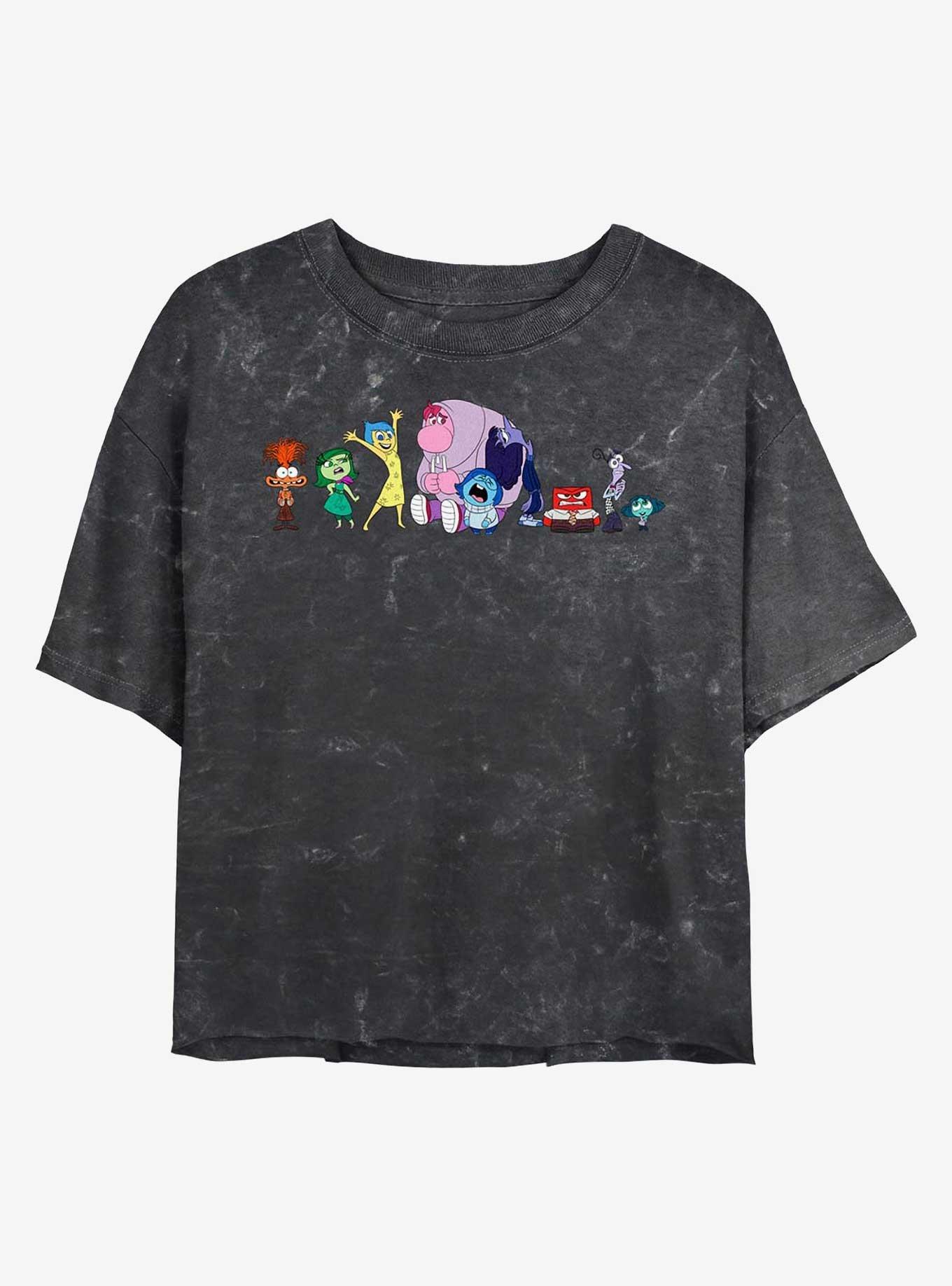 Disney Pixar Inside Out 2 All Emotions Womens Mineral Wash Crop T-Shirt, , hi-res