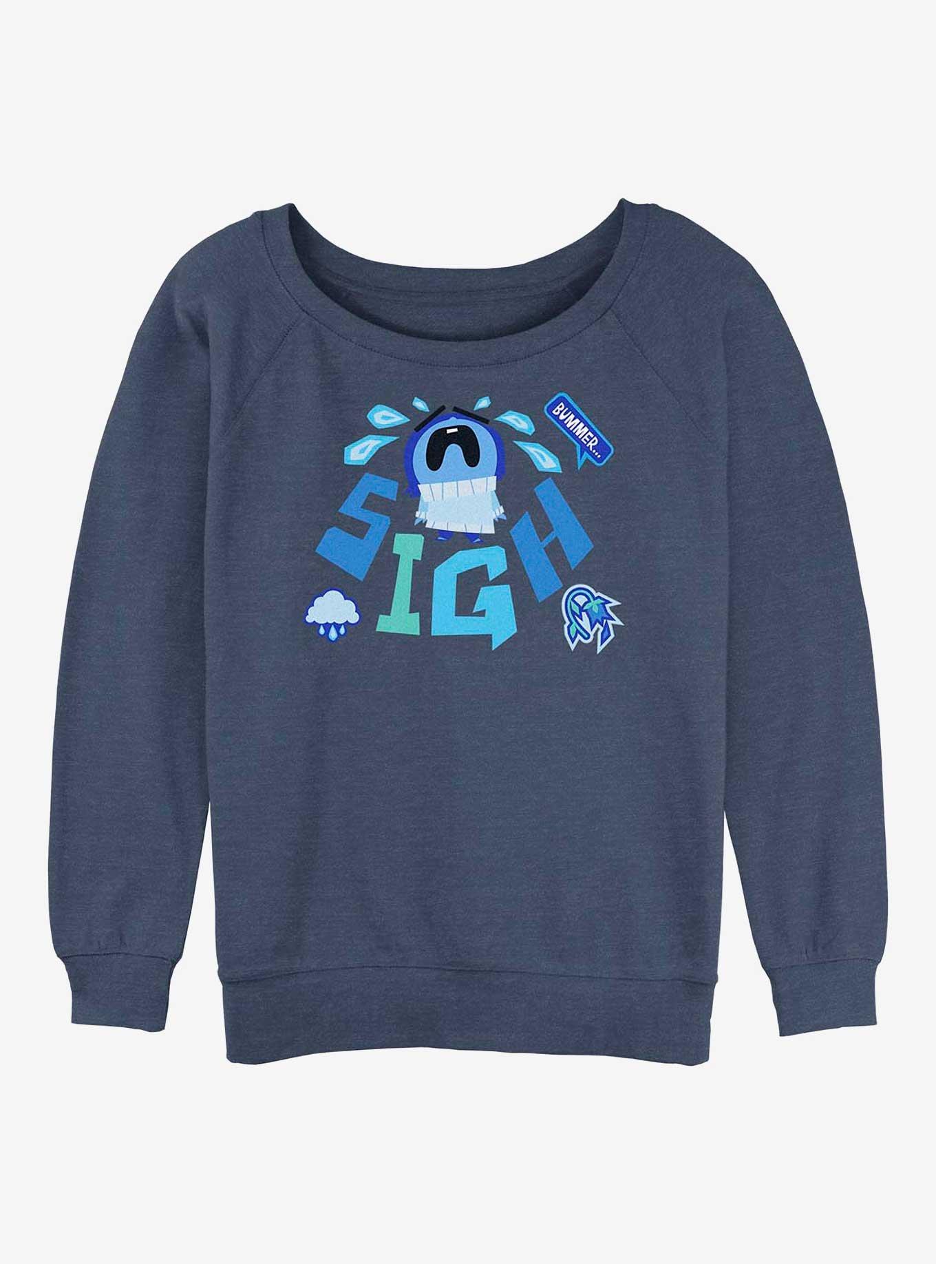 Disney Pixar Inside Out 2 Bummer Sigh Womens Slouchy Sweatshirt, , hi-res