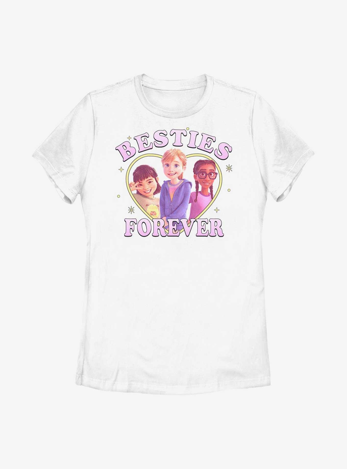 Disney Pixar Inside Out 2 Three Besties Forever Womens T-Shirt, WHITE, hi-res