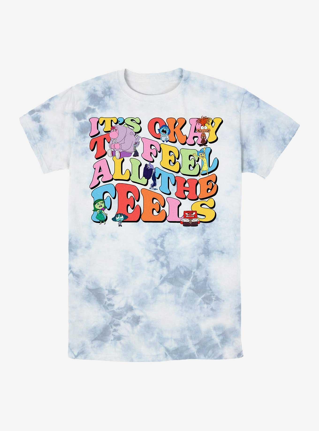 Disney Pixar Inside Out 2 Feel Everything Tie-Dye T-Shirt, WHITEBLUE, hi-res