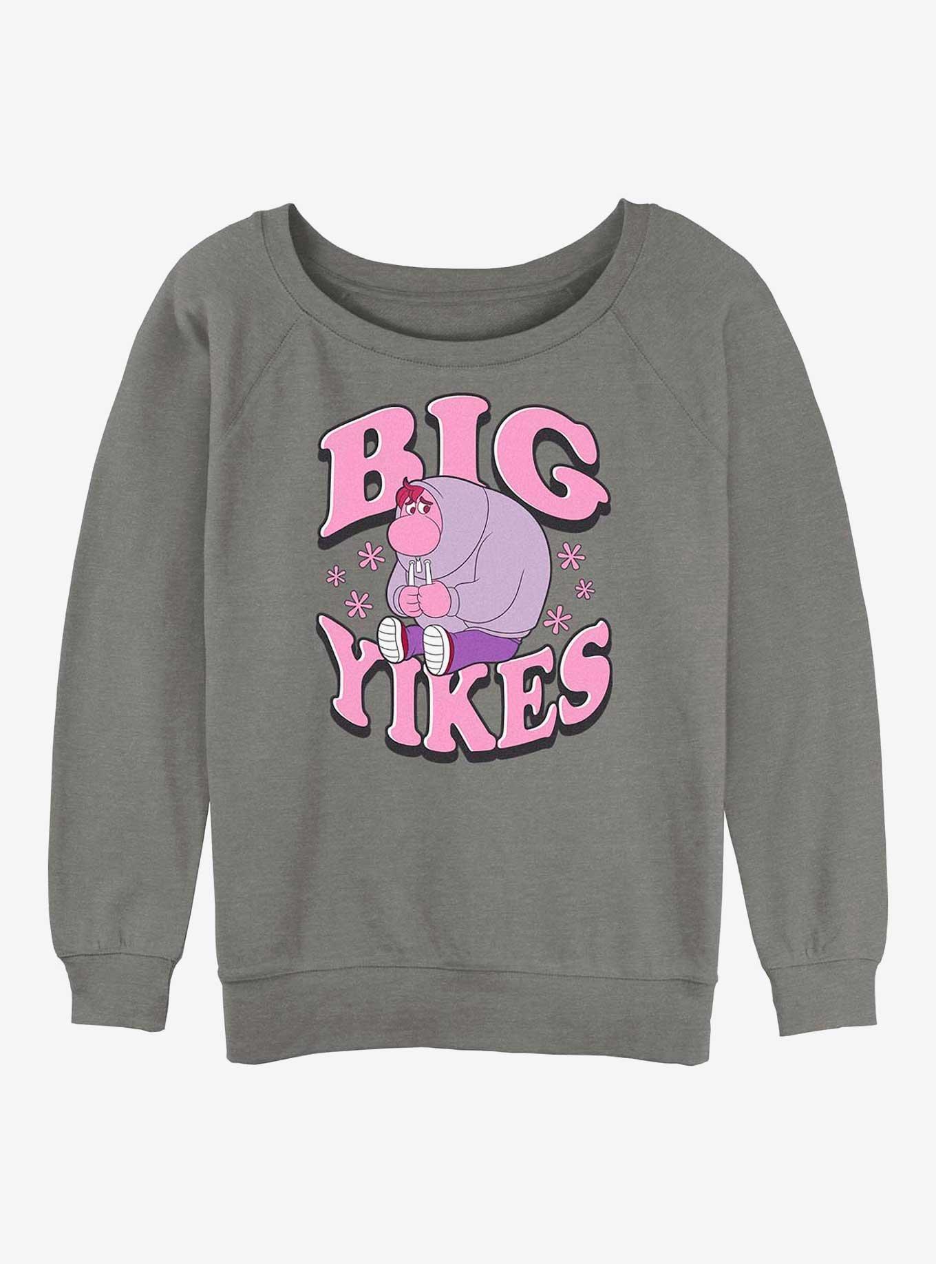 Disney Pixar Inside Out 2 Big Yikes Womens Slouchy Sweatshirt, GRAY HTR, hi-res