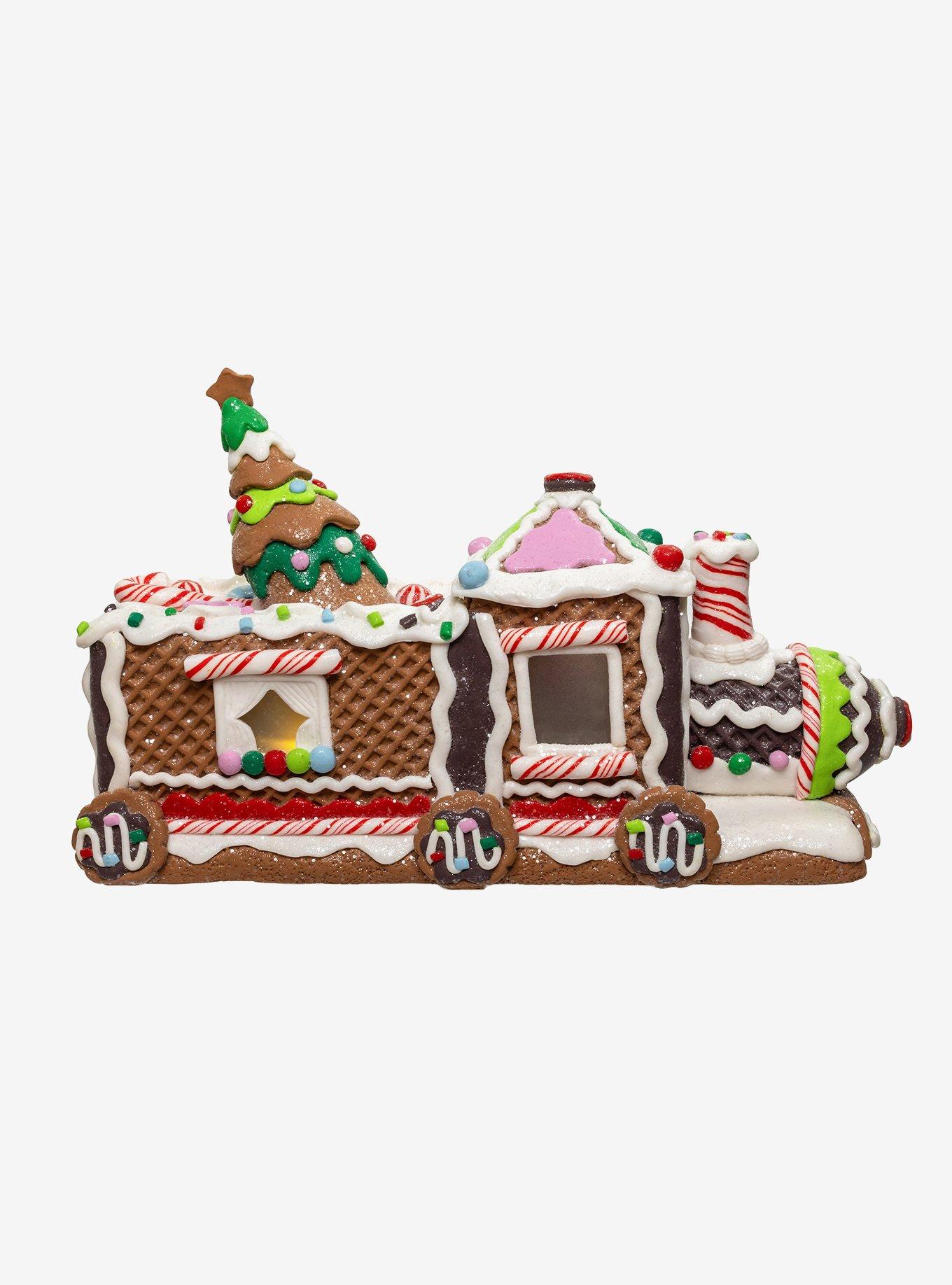 Gingerbread Train With Tree LED Table Piece, , hi-res