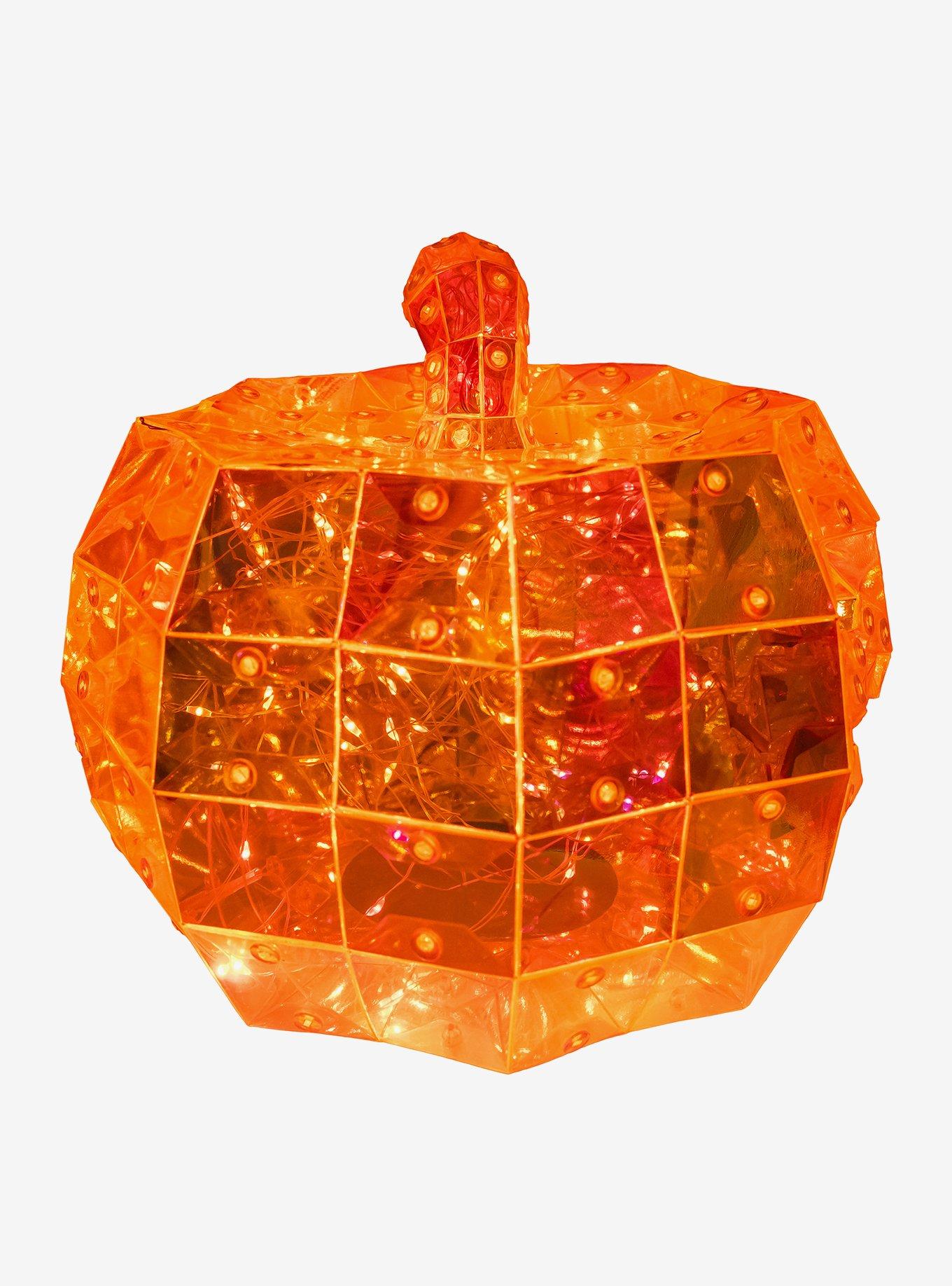 Orange Micro LED Holographic Jack-O-Lantern 100-Light, , hi-res