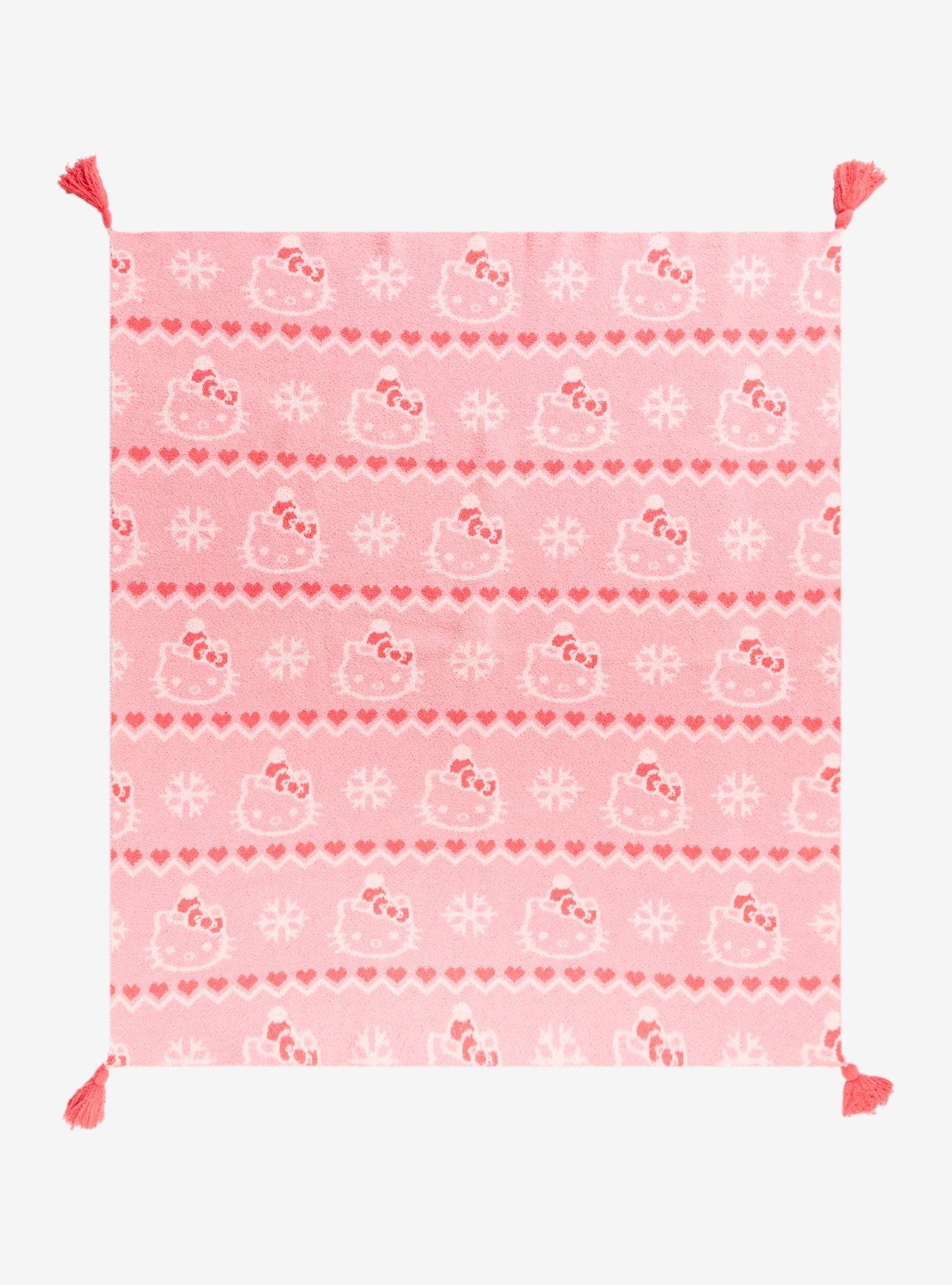 Sanrio Hello Kitty Snowflake Knit Throw — BoxLunch Exclusive, , hi-res