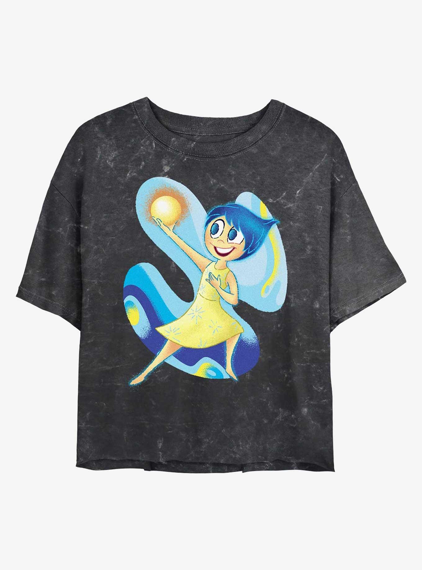 Disney Pixar Inside Out 2 Happy Memories Joy Girls Mineral Wash Crop T-Shirt, , hi-res