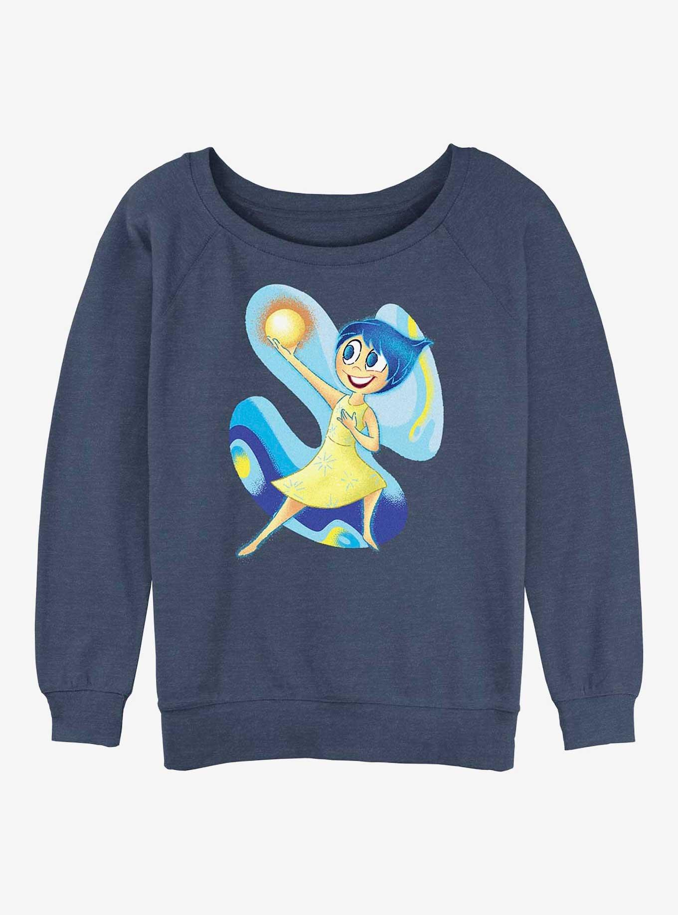NULL Disney Pixar Inside Out 2 Happy Memories Joy Girls Slouchy Sweatshirt