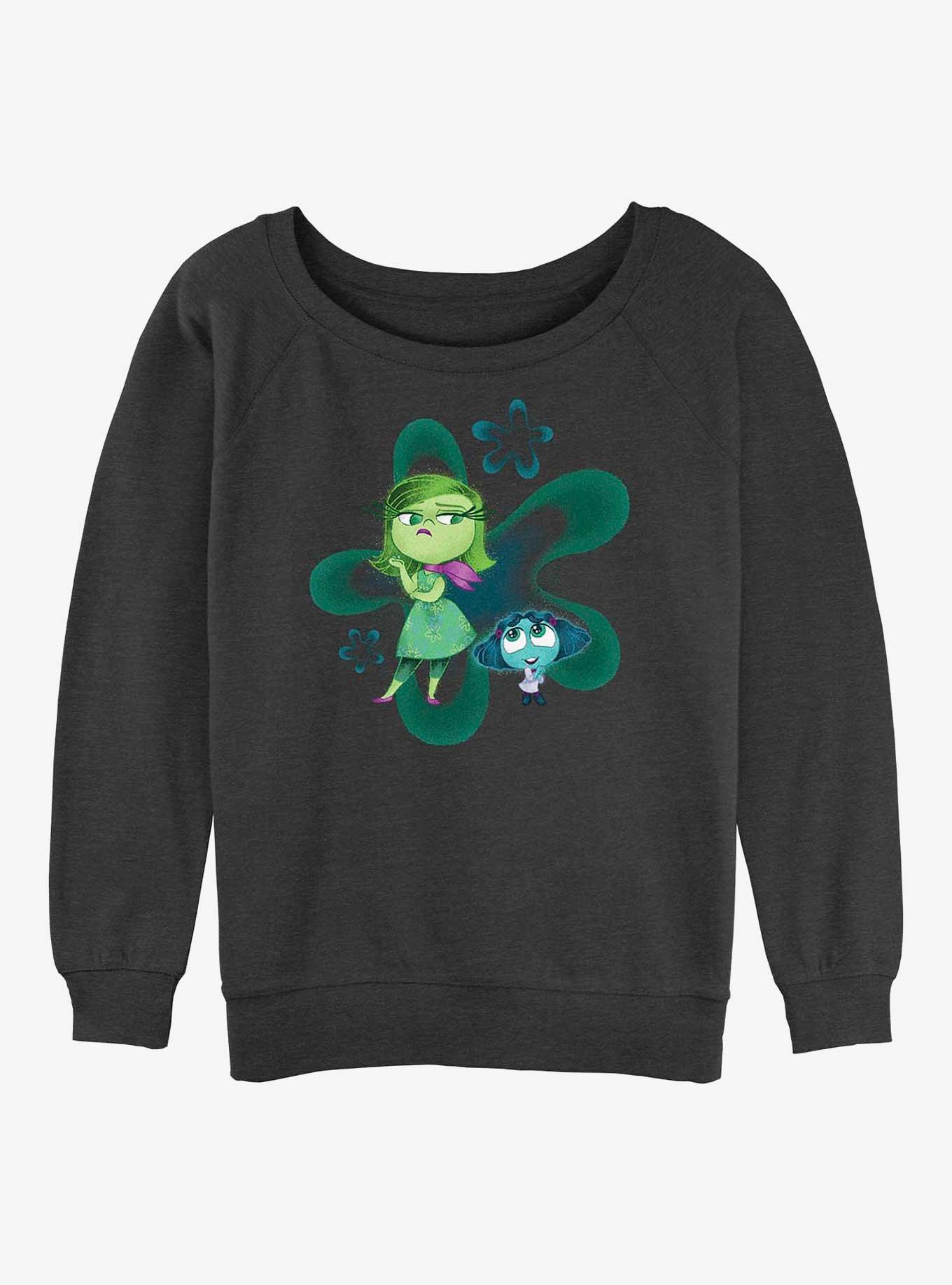 NULL Disney Pixar Inside Out 2 Envy And Disgust Girls Slouchy Sweatshirt