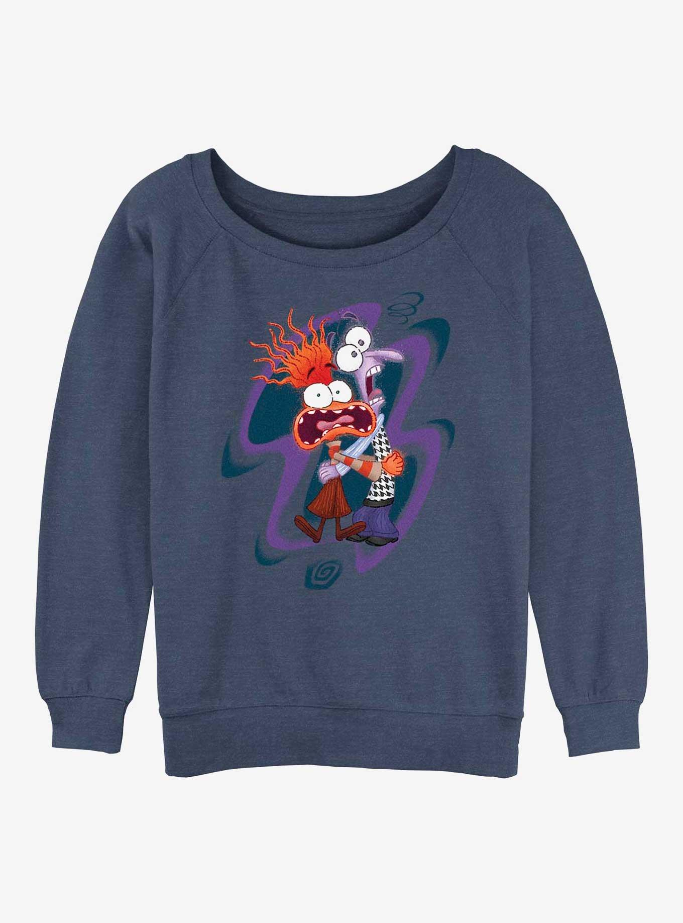 NULL Disney Pixar Inside Out 2 Fear And Anxiety Girls Slouchy Sweatshirt