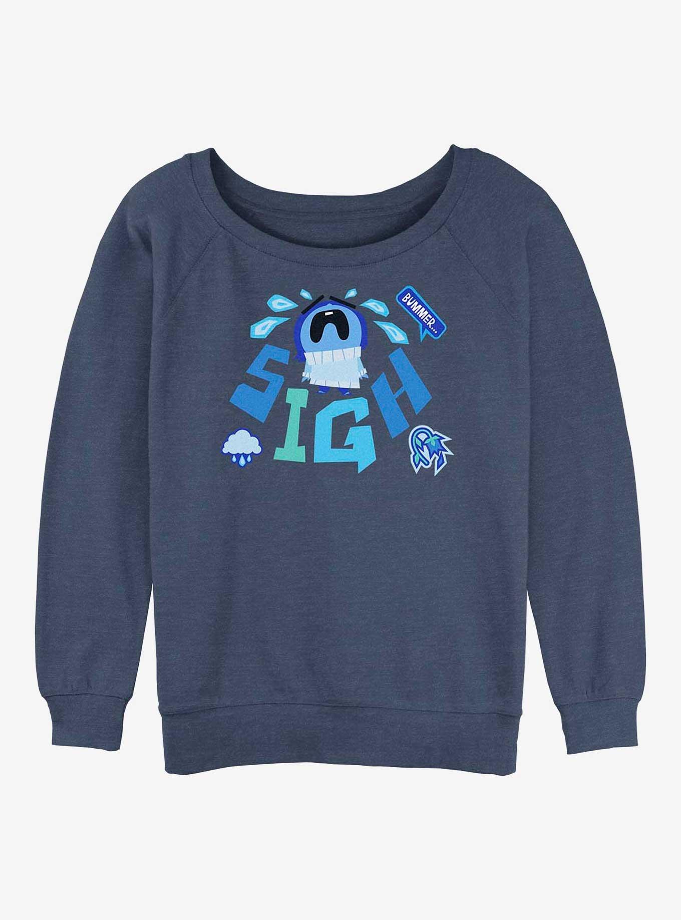 NULL Disney Pixar Inside Out 2 Sadness Sigh Girls Slouchy Sweatshirt