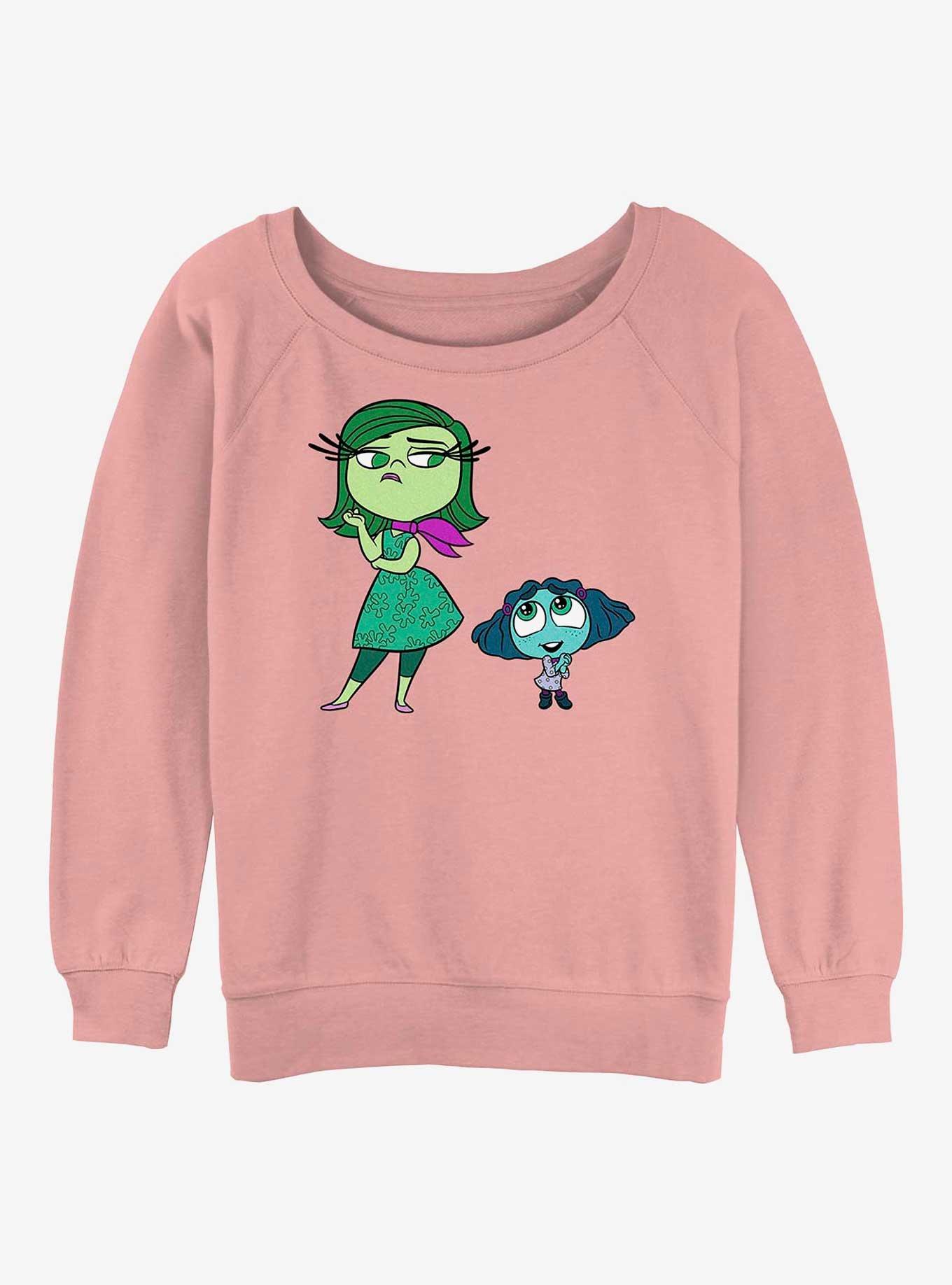 NULL Disney Pixar Inside Out 2 Cute Envy And Disgust Girls Slouchy Sweatshirt