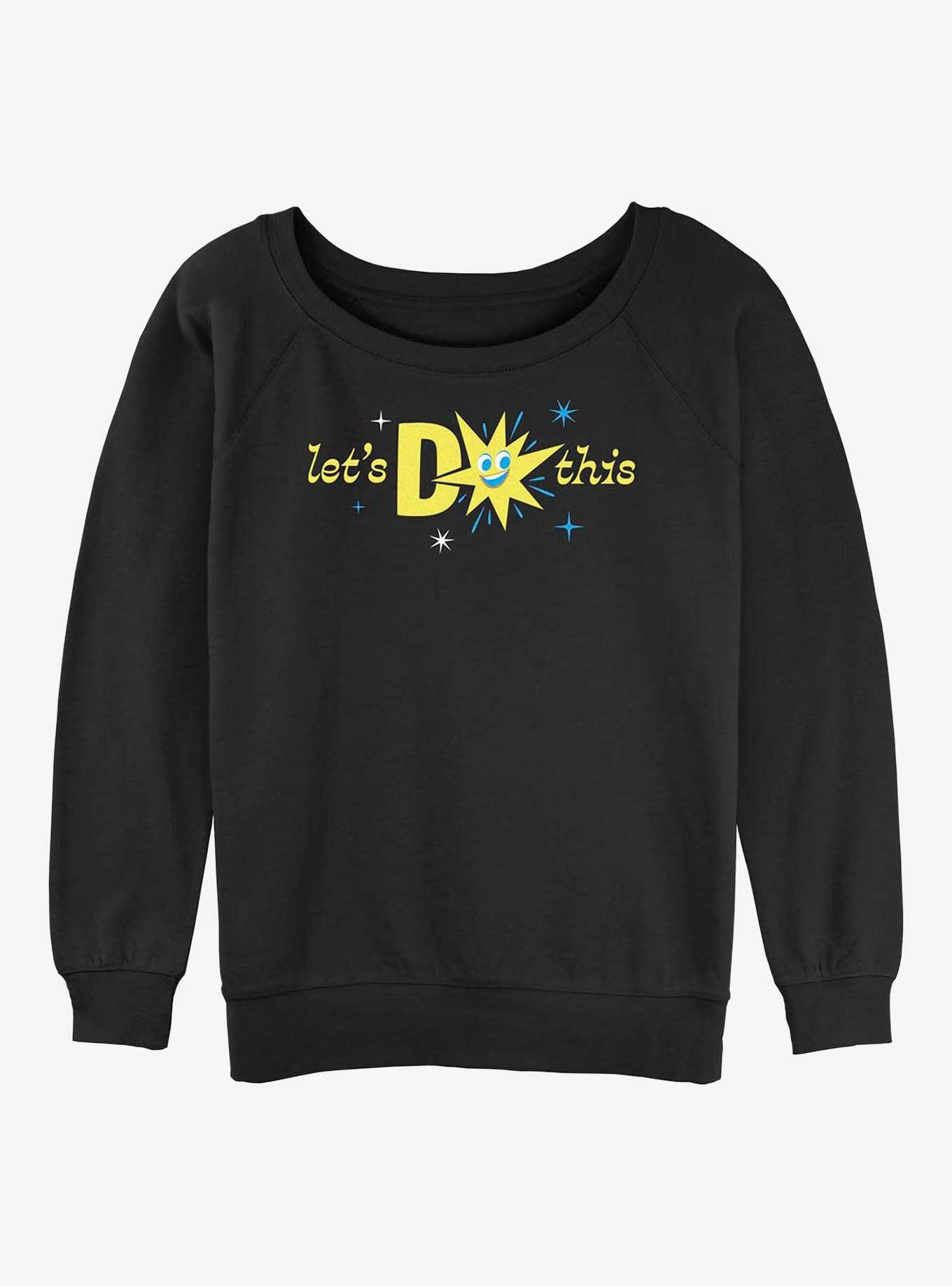 NULL Disney Pixar Inside Out 2 Lets Do This Girls Slouchy Sweatshirt