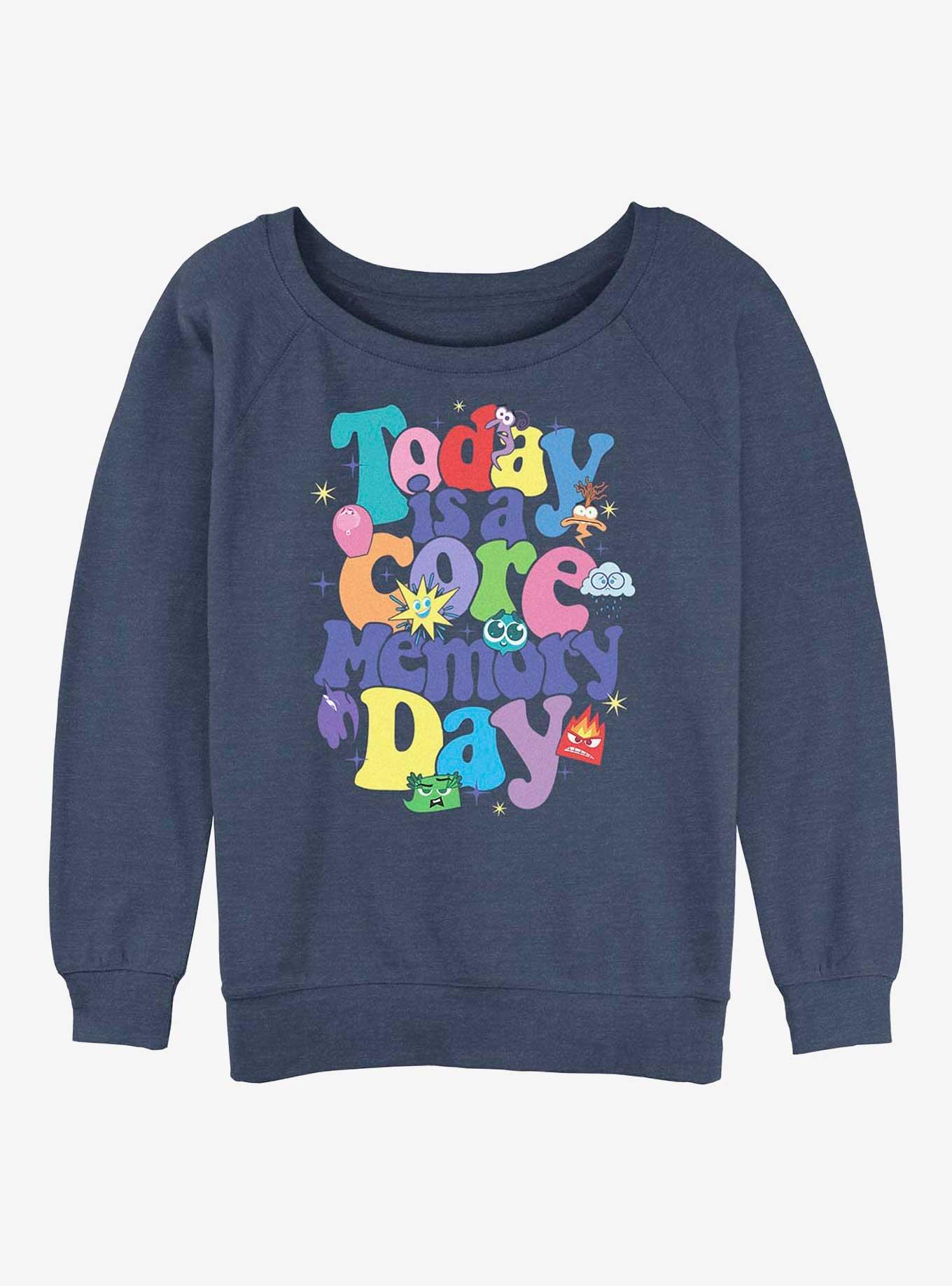 NULL Disney Pixar Inside Out 2 Core Memory Day Girls Slouchy Sweatshirt