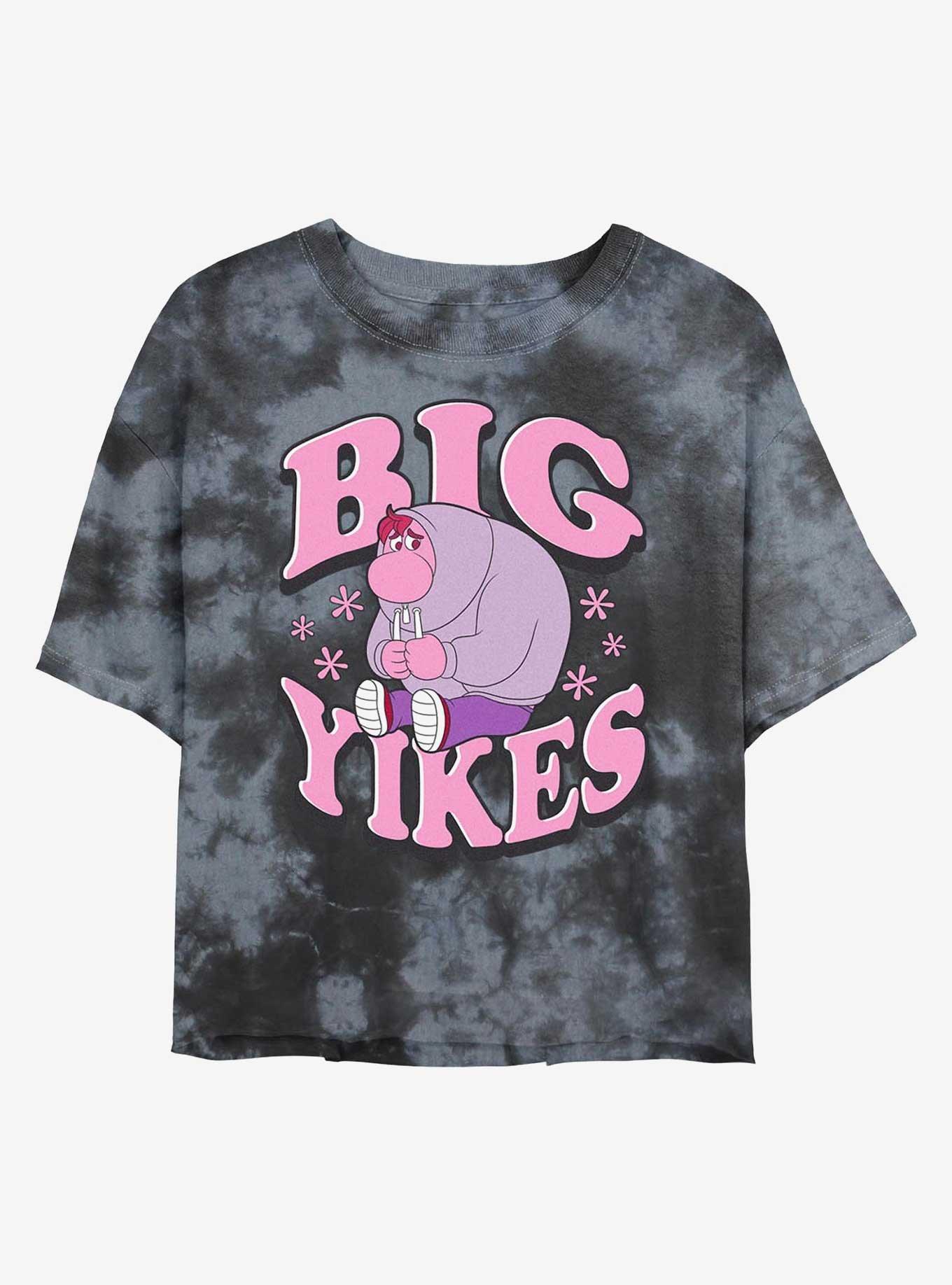 Disney Pixar Inside Out 2 Big Yikes Embarrassment Girls Tie-Dye Crop T-Shirt, BLKCHAR, hi-res