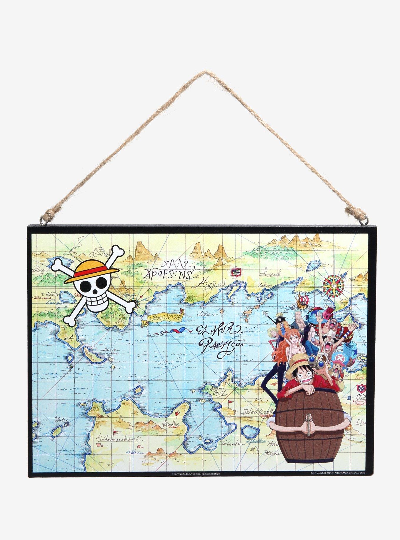 One Piece Straw Hat Pirates Map Wall Art Hot Topic Exclusive, , hi-res