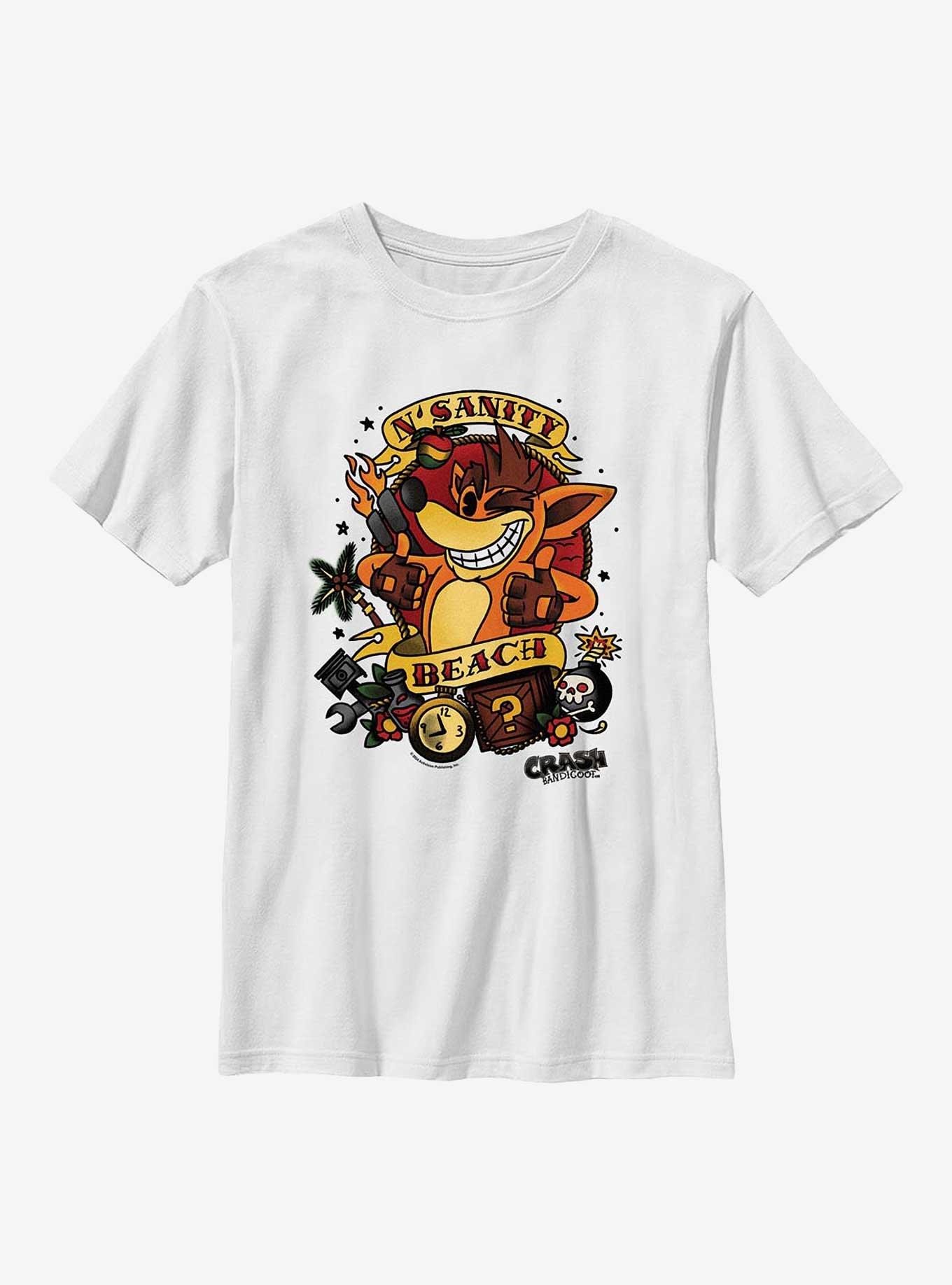 Crash Bandicoot N'Sanity Beach Youth T-Shirt, , hi-res