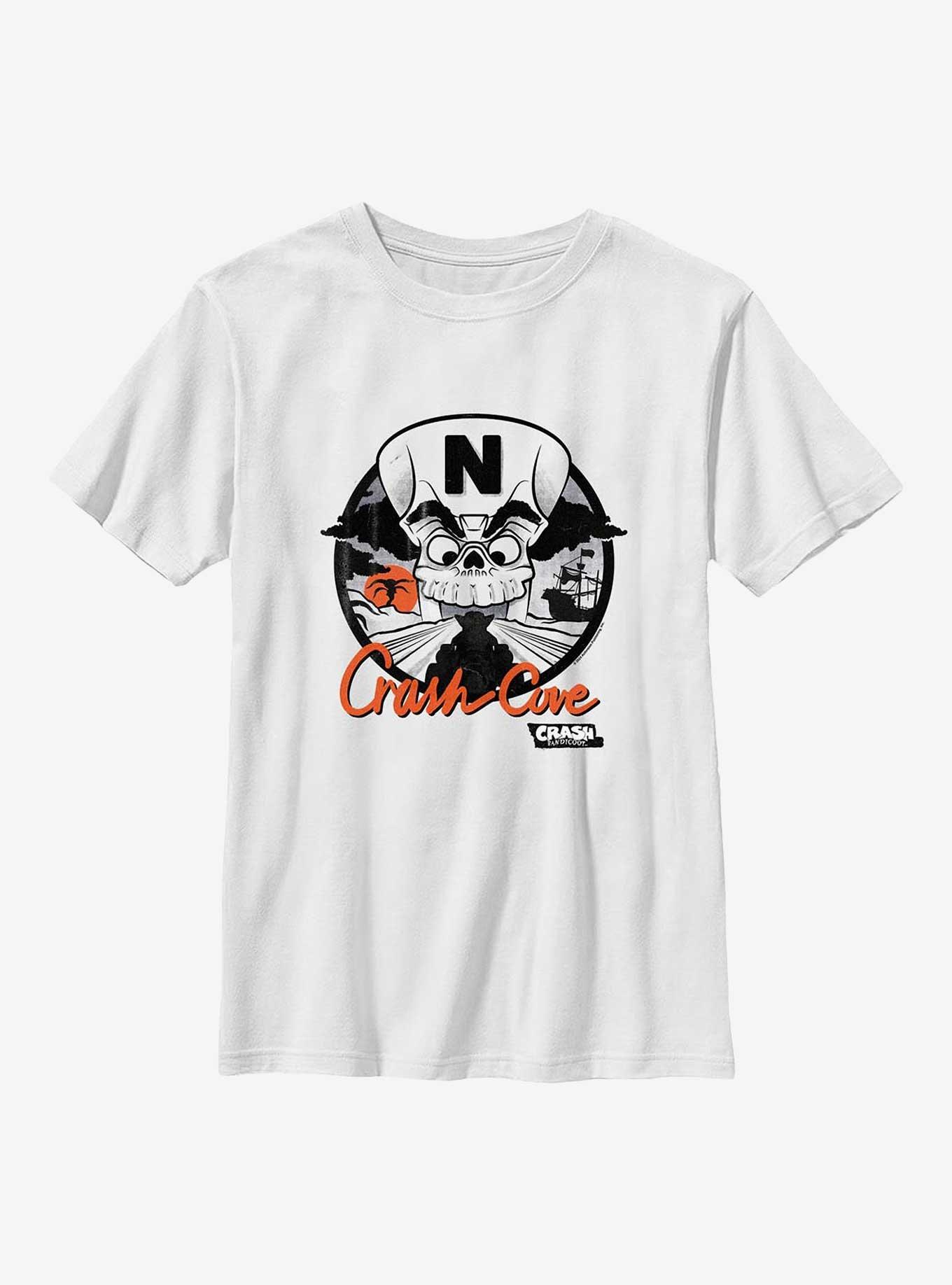 Crash Bandicoot Crash Cove Youth TShirt WHITE BoxLunch