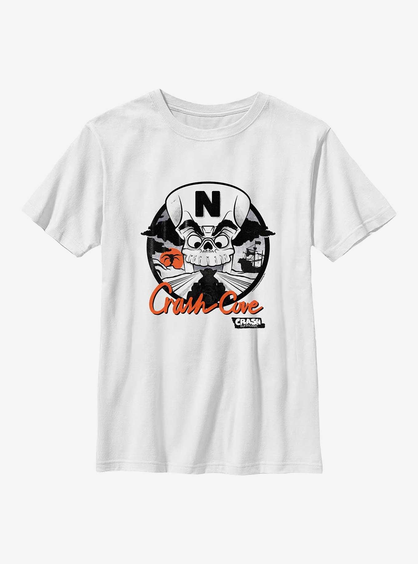 Crash Bandicoot Crash Cove Youth T-Shirt, WHITE, hi-res