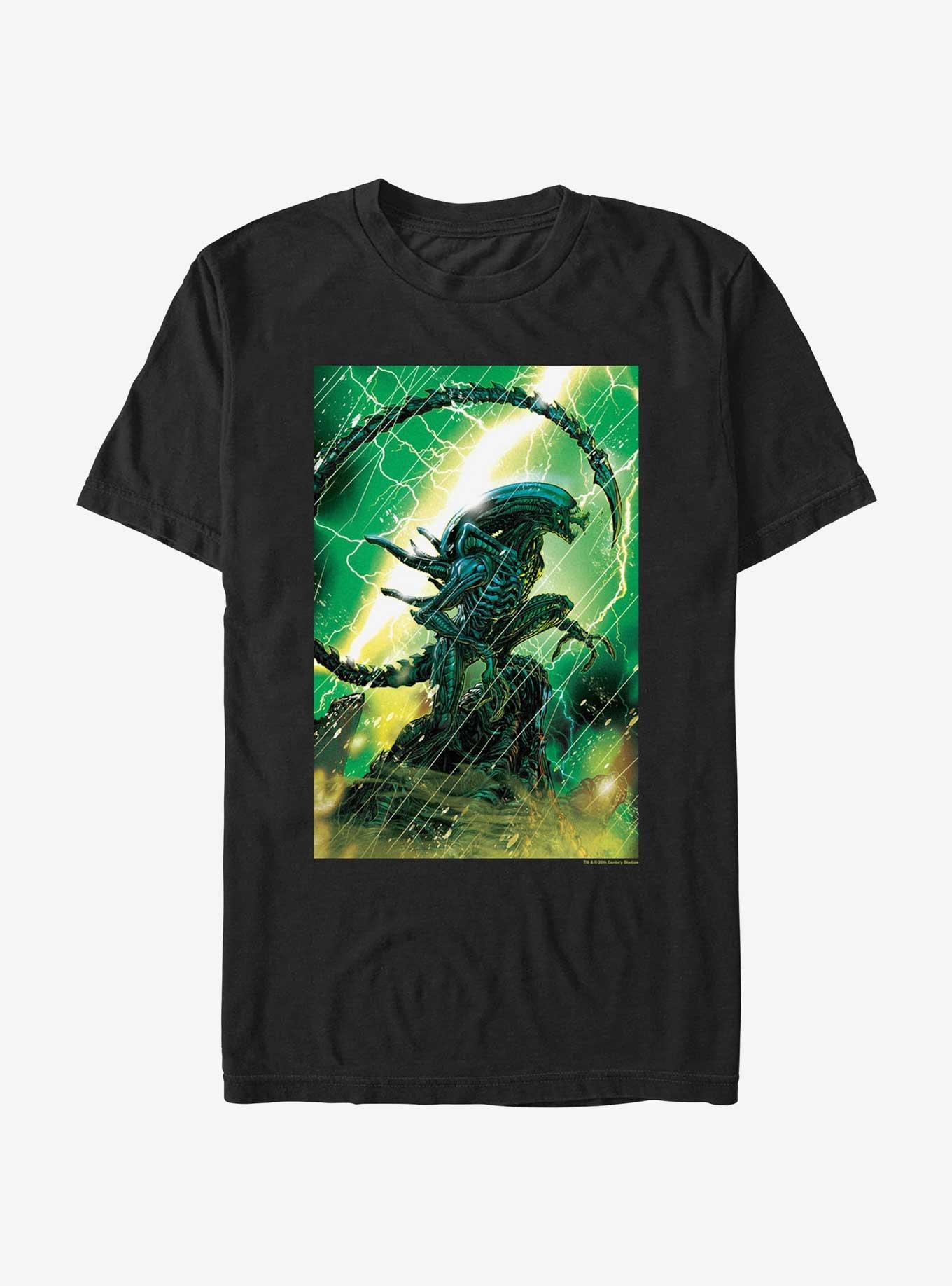 Alien Xenomorph Green Storm T-Shirt, BLACK, hi-res