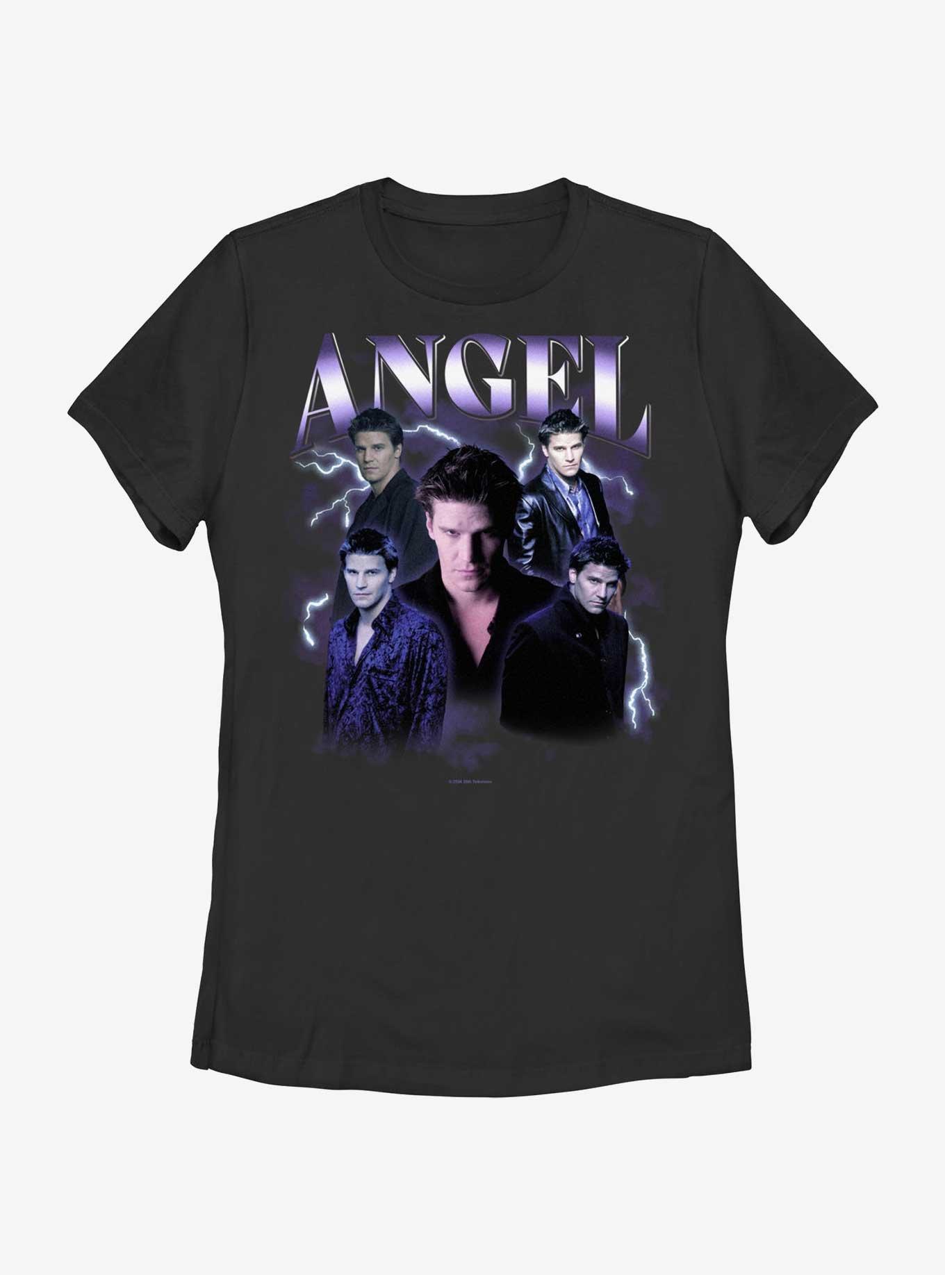 Buffy The Vampire Slayer Angel Y2K Montage Womens T-Shirt, , hi-res