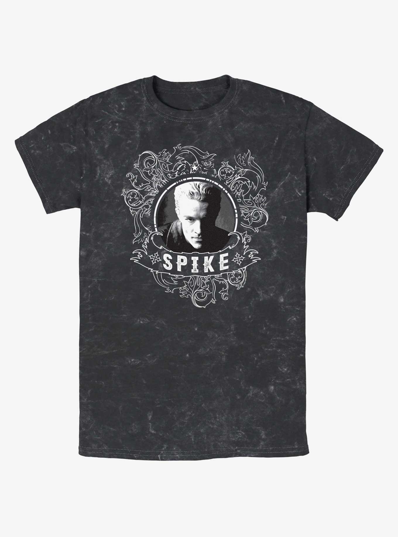 Buffy The Vampire Slayer Spike Bust Mineral Wash T-Shirt, BLACK, hi-res