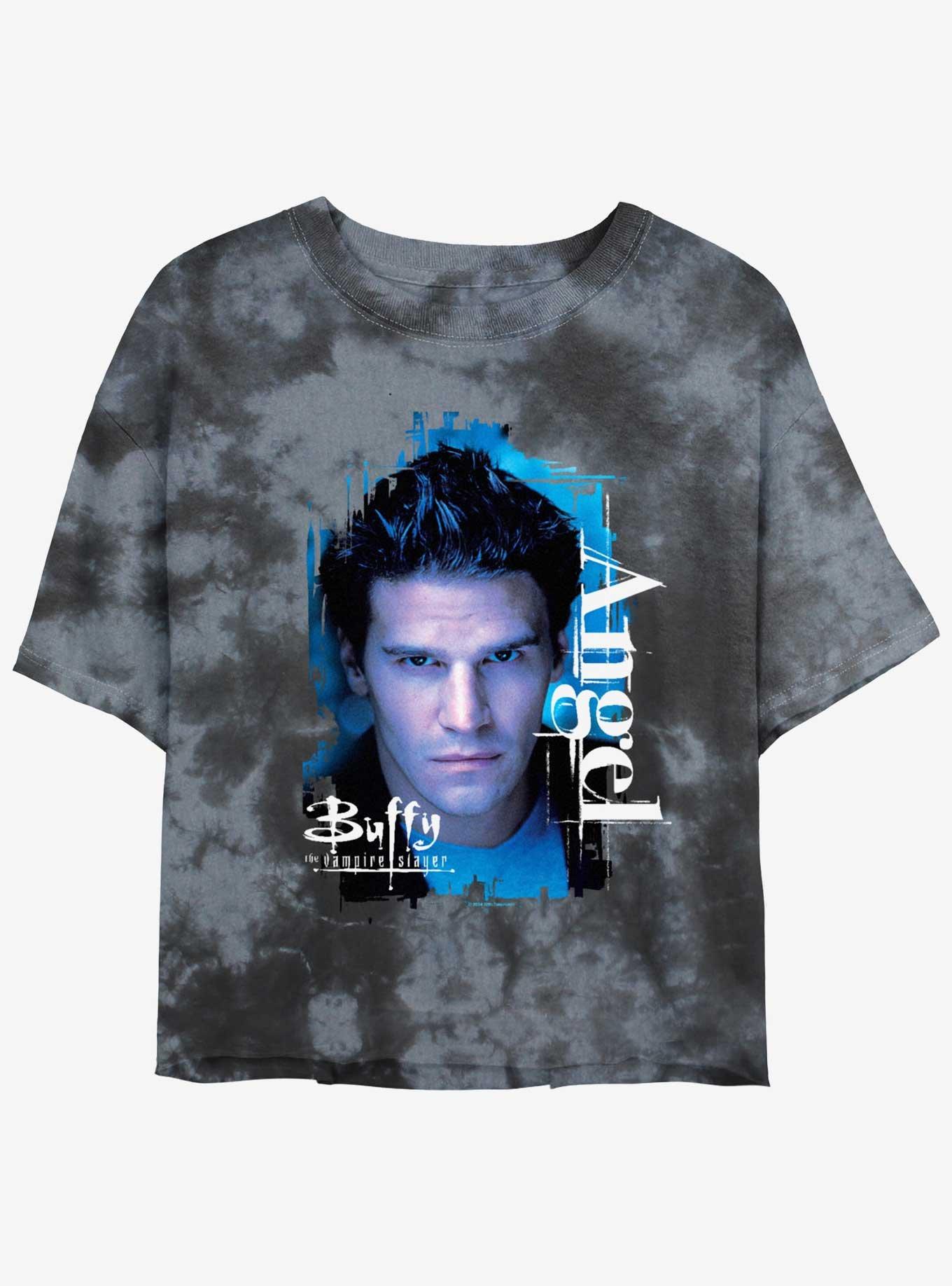 Buffy The Vampire Slayer Angel Tie Dye Crop Womens T-Shirt, , hi-res