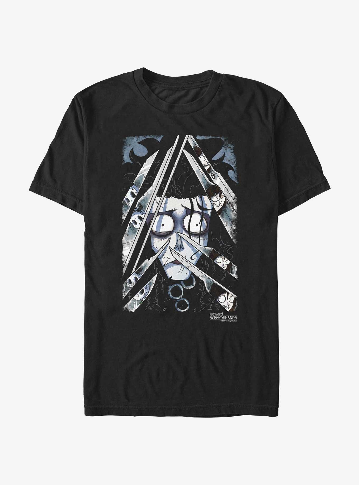 Edward Scissorhands Ed Comic Closeup T-Shirt, BLACK, hi-res