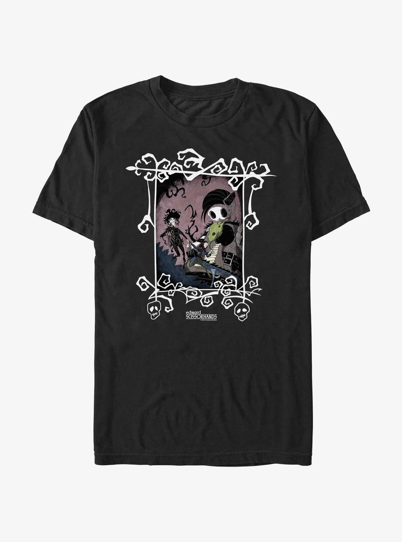 Edward Scissorhands Comic Frame T-Shirt, BLACK, hi-res