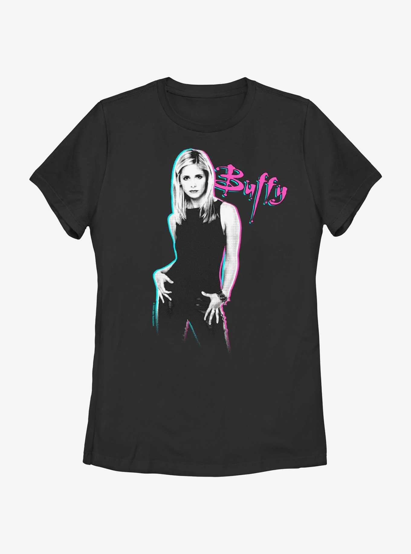 Buffy The Vampire Slayer Retro Womens T-Shirt, BLACK, hi-res