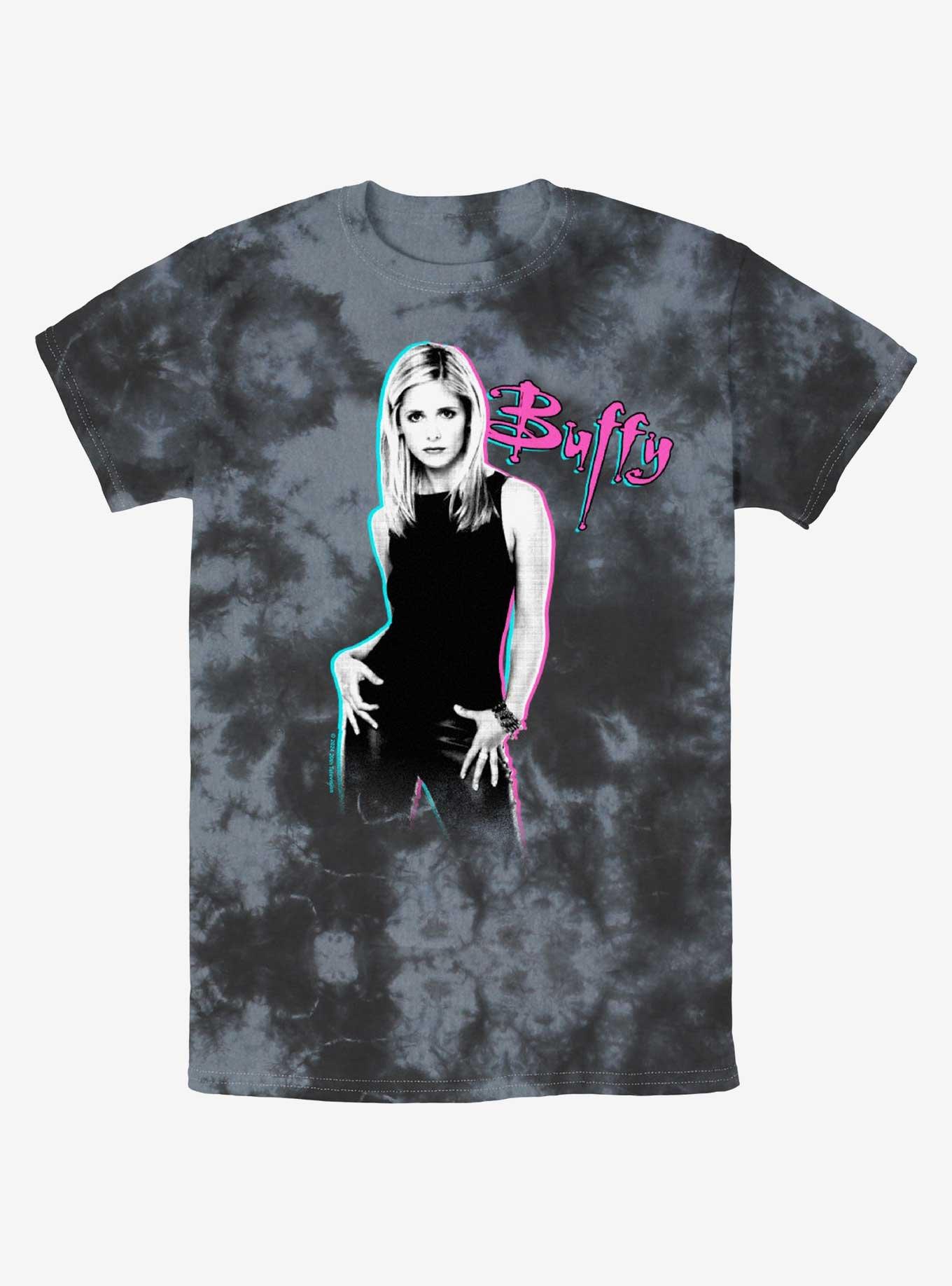 Buffy The Vampire Slayer Retro Tie-Dye T-Shirt, BLKCHAR, hi-res