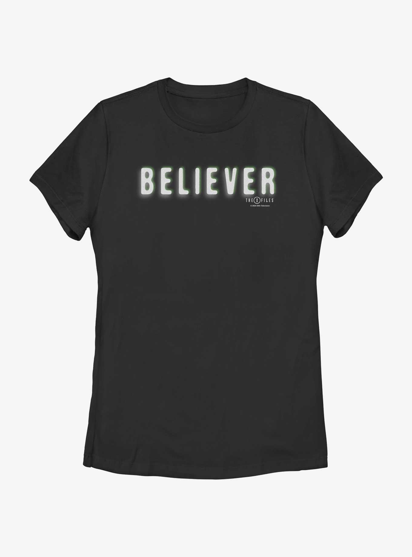 X-Files Believer Womens T-Shirt, BLACK, hi-res