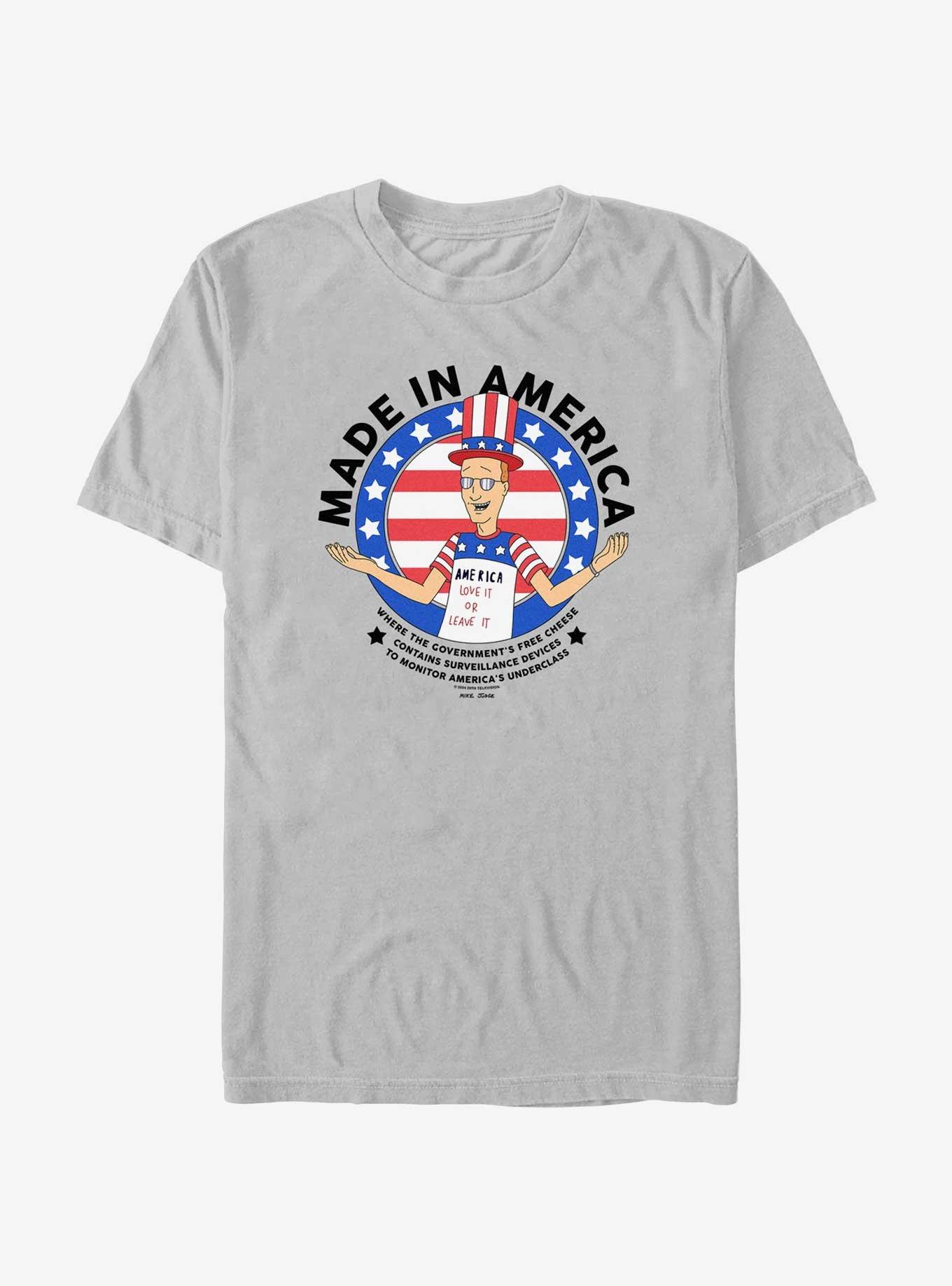 King of the Hill Government Free Cheese T-Shirt, SILVER, hi-res