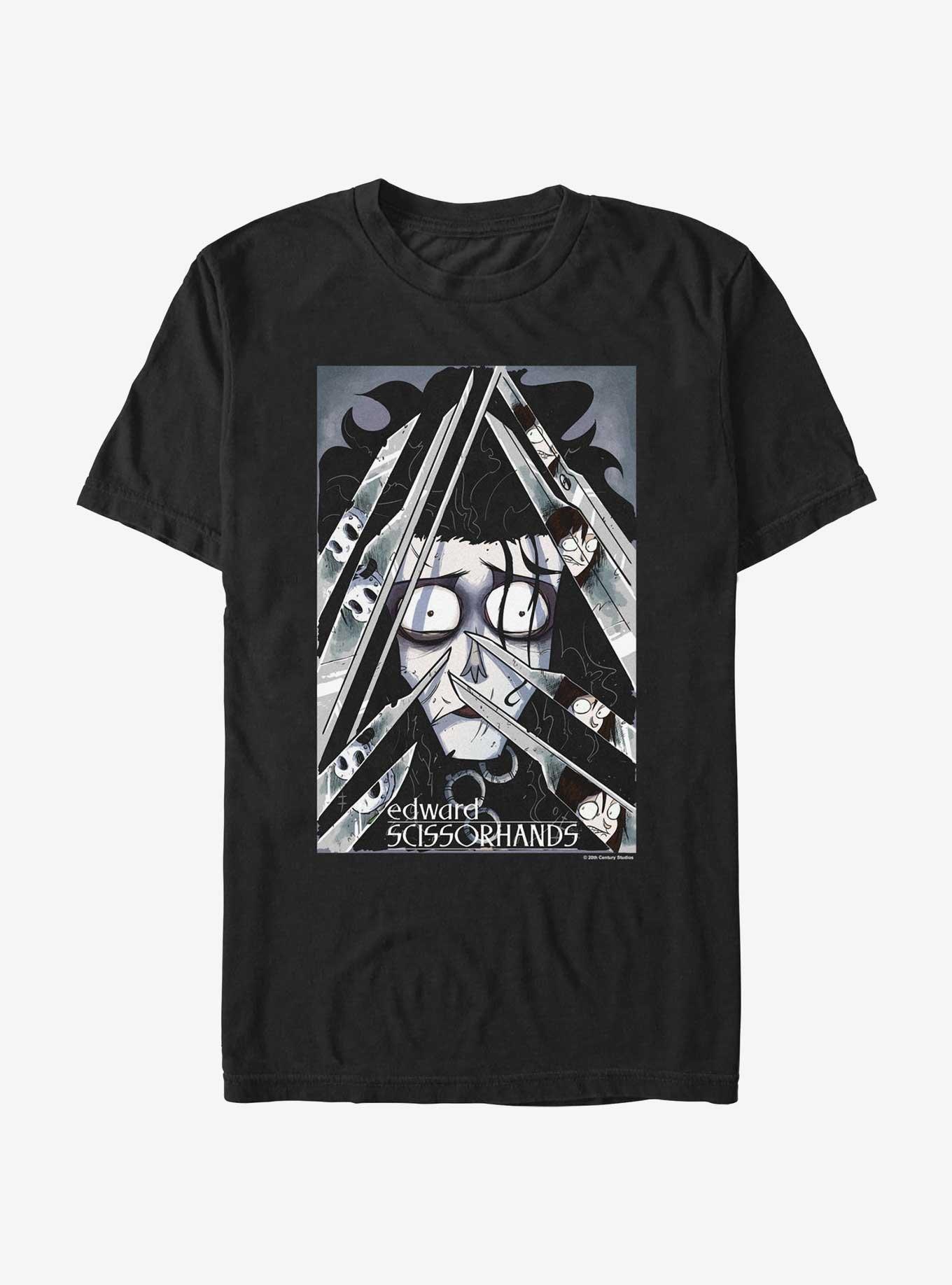 Edward Scissorhands Edward Portrait T-Shirt, BLACK, hi-res