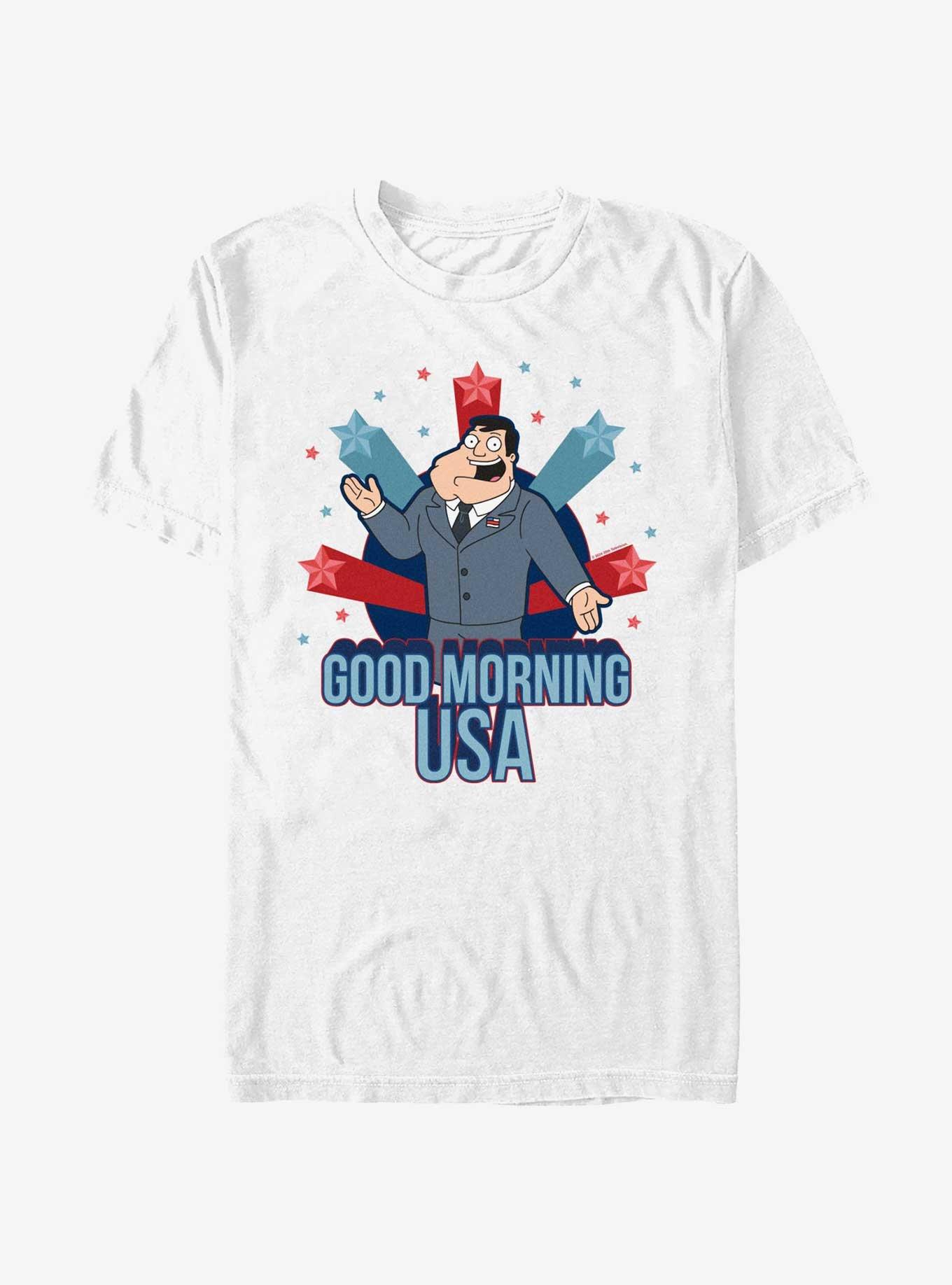 American Dad Good Morning Usa T-Shirt, WHITE, hi-res