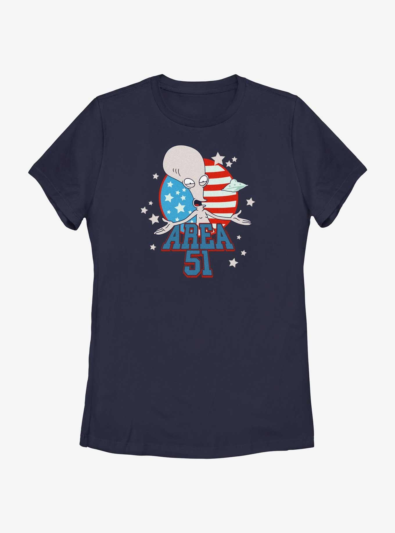 American Dad Area 51 Womens T-Shirt, NAVY, hi-res