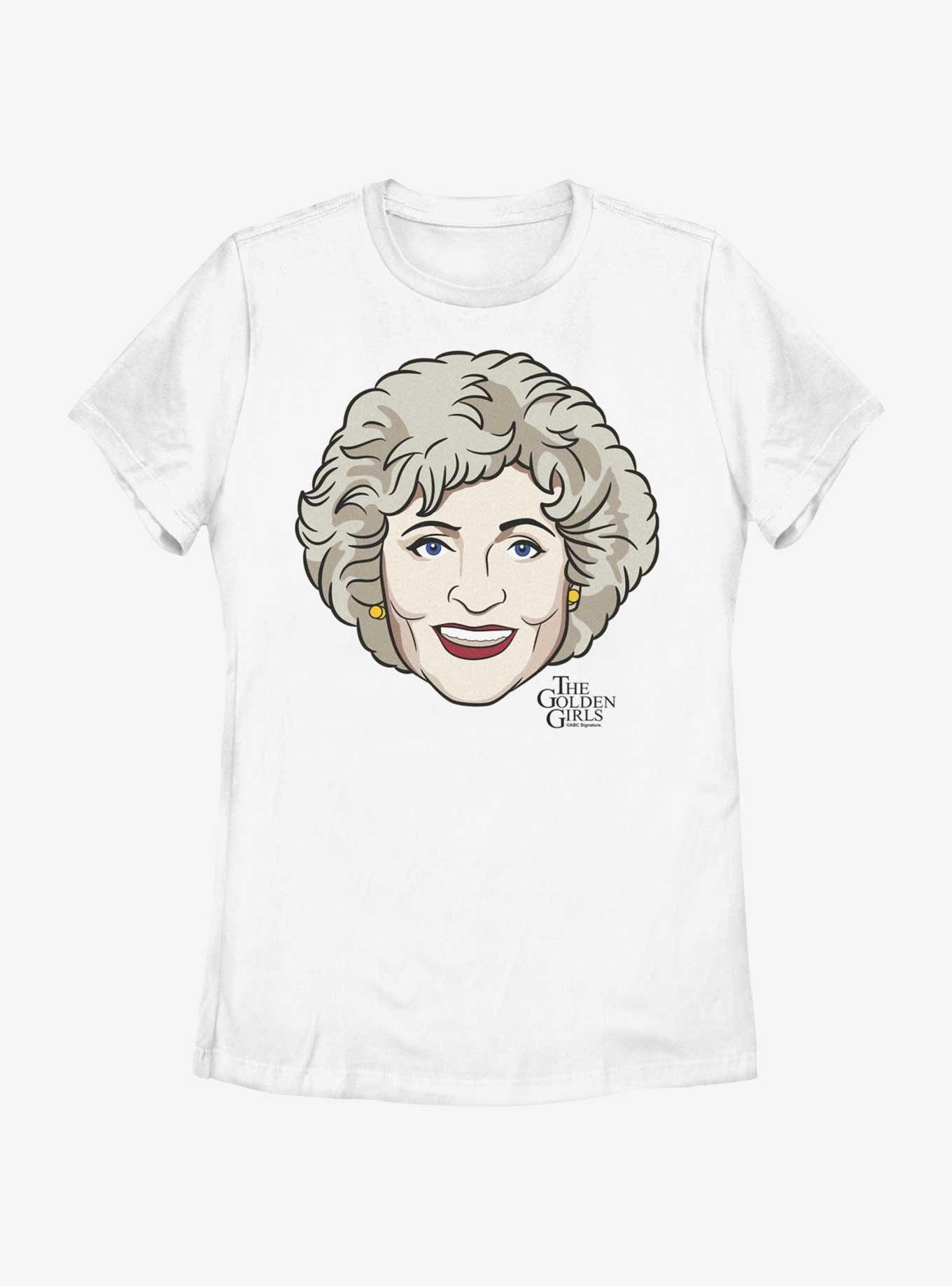 Golden Girls Rose Bigface Womens T-Shirt, WHITE, hi-res