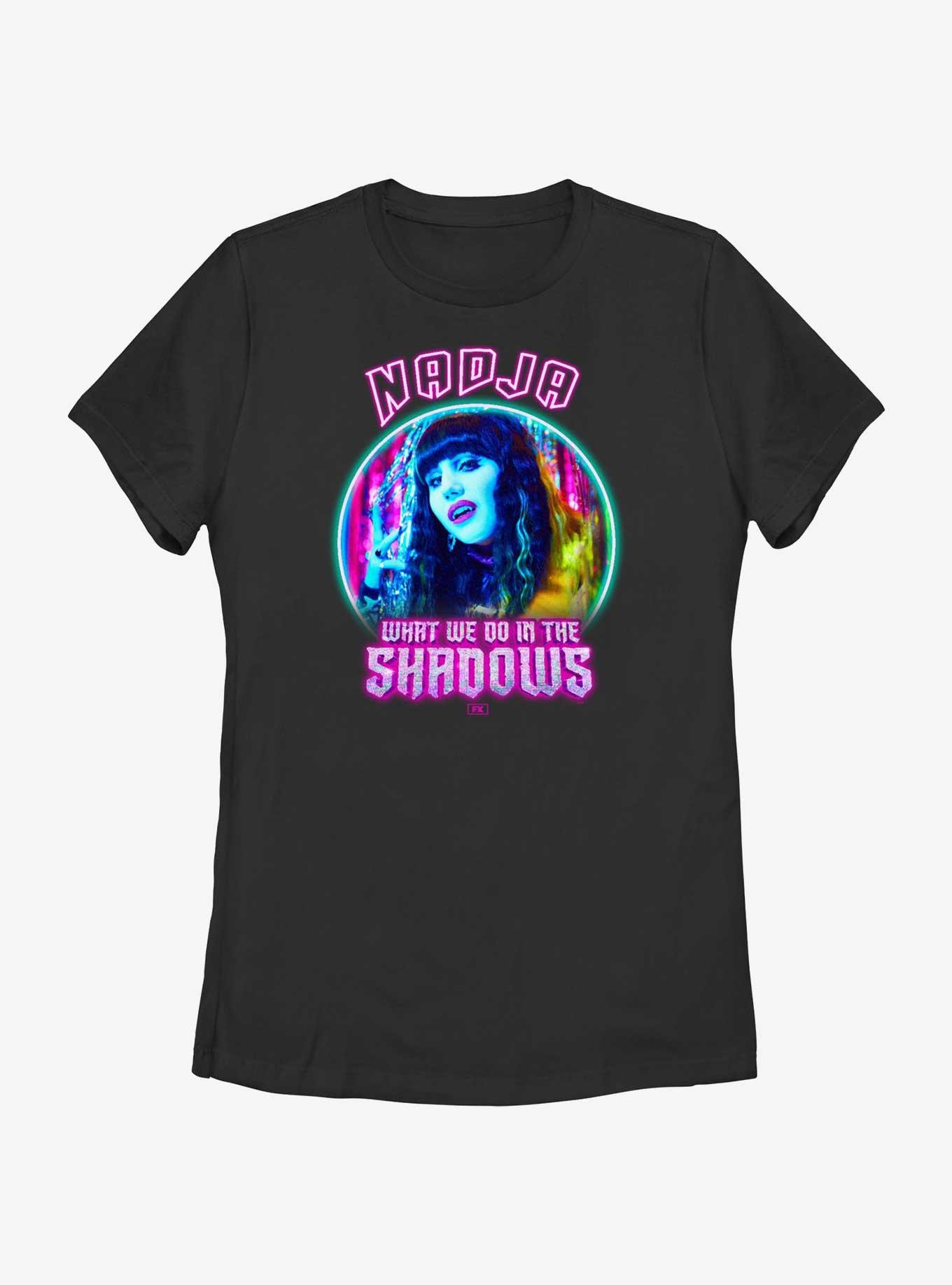 What We Do In The Shadows Neon Nadja Lockup Womens T-Shirt, BLACK, hi-res