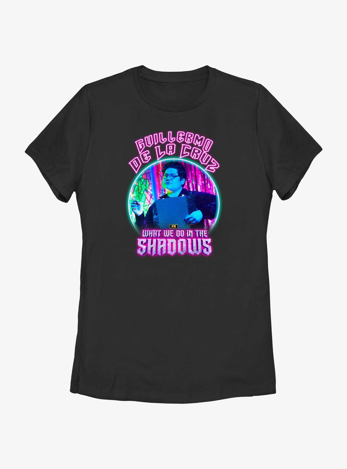 What We Do In The Shadows Neon Guillermo Lockup Womens T-Shirt, BLACK, hi-res